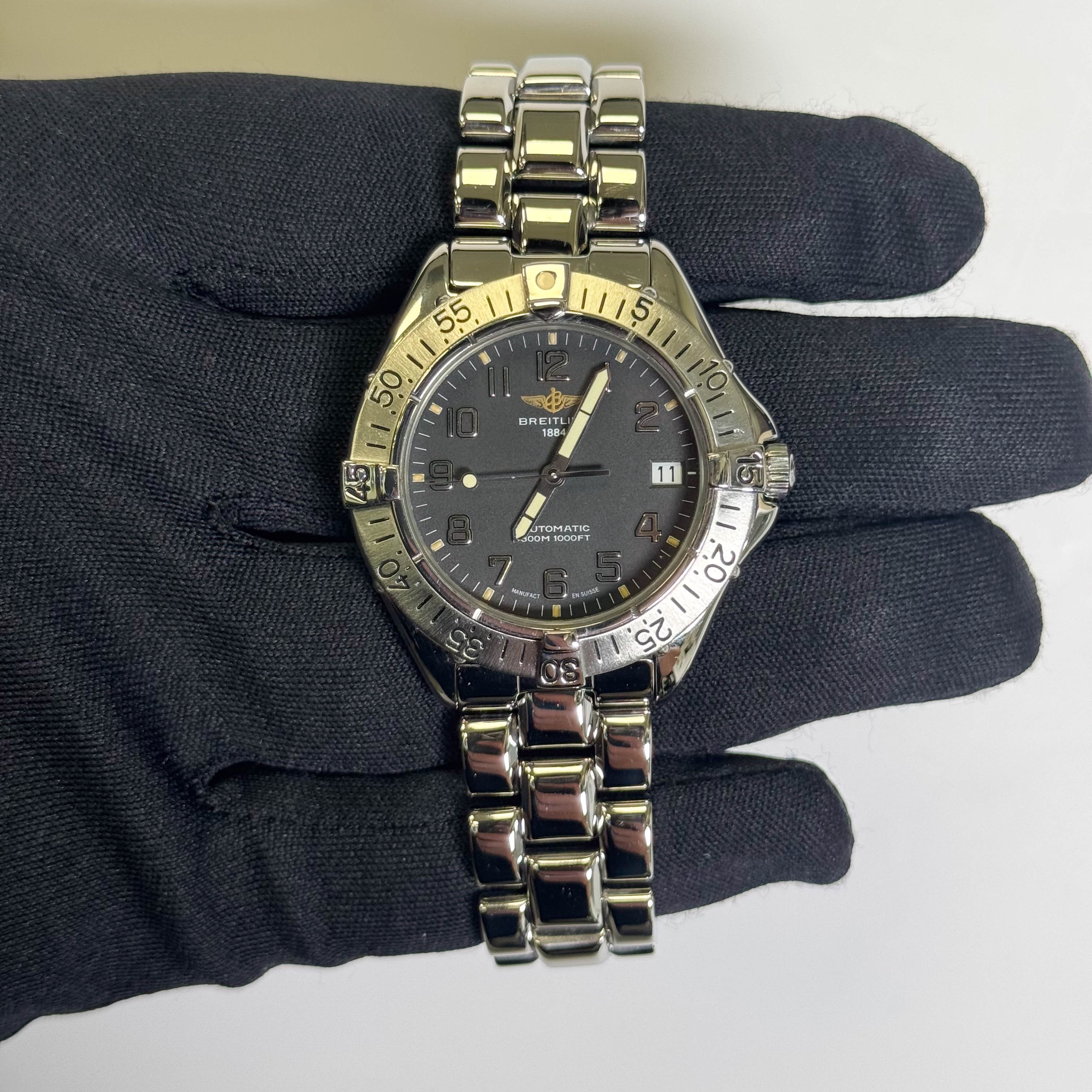 Breitling Colt 38mm Black Dial Watch Ref# A17035