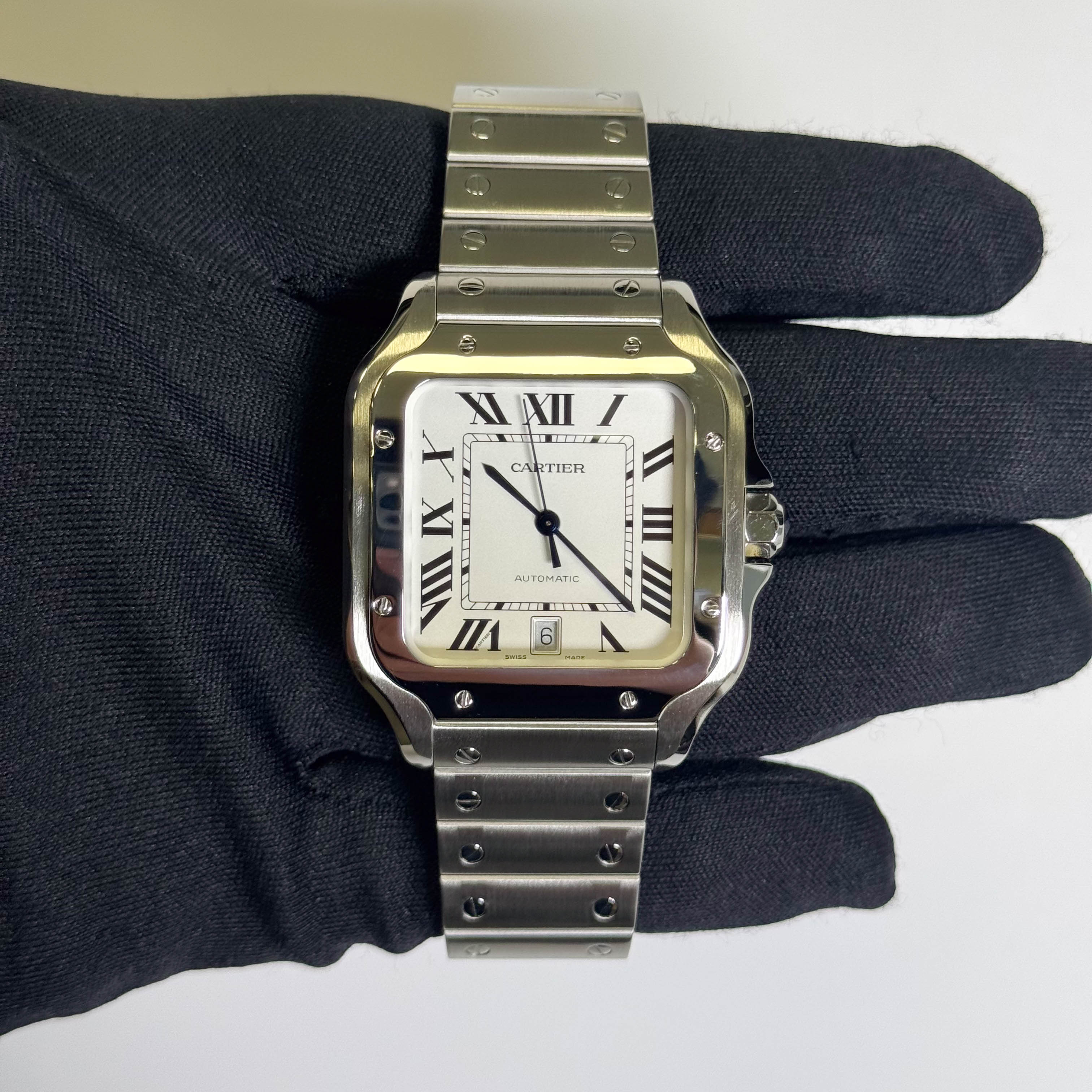 Cartier Santos 40mm White Dial Watch Ref# WSSA0018 - Happy Jewelers Fine Jewelry Lifetime Warranty