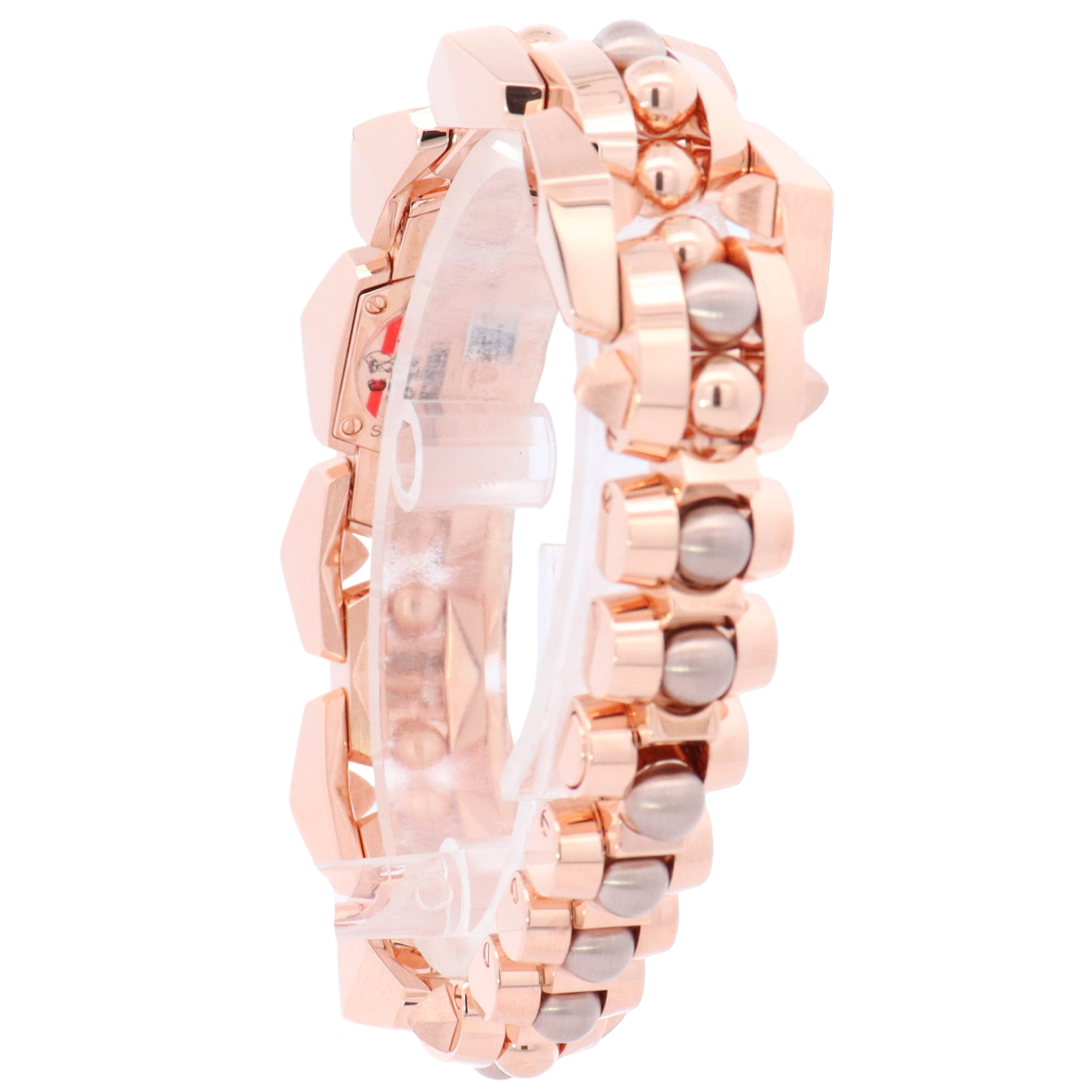 Cartier Clash Unlimited Rose & Purple Gold 18.4 mm x 32.8 mm White Roman Dial Watch Reference# WGMB0003 - Happy Jewelers Fine Jewelry Lifetime Warranty