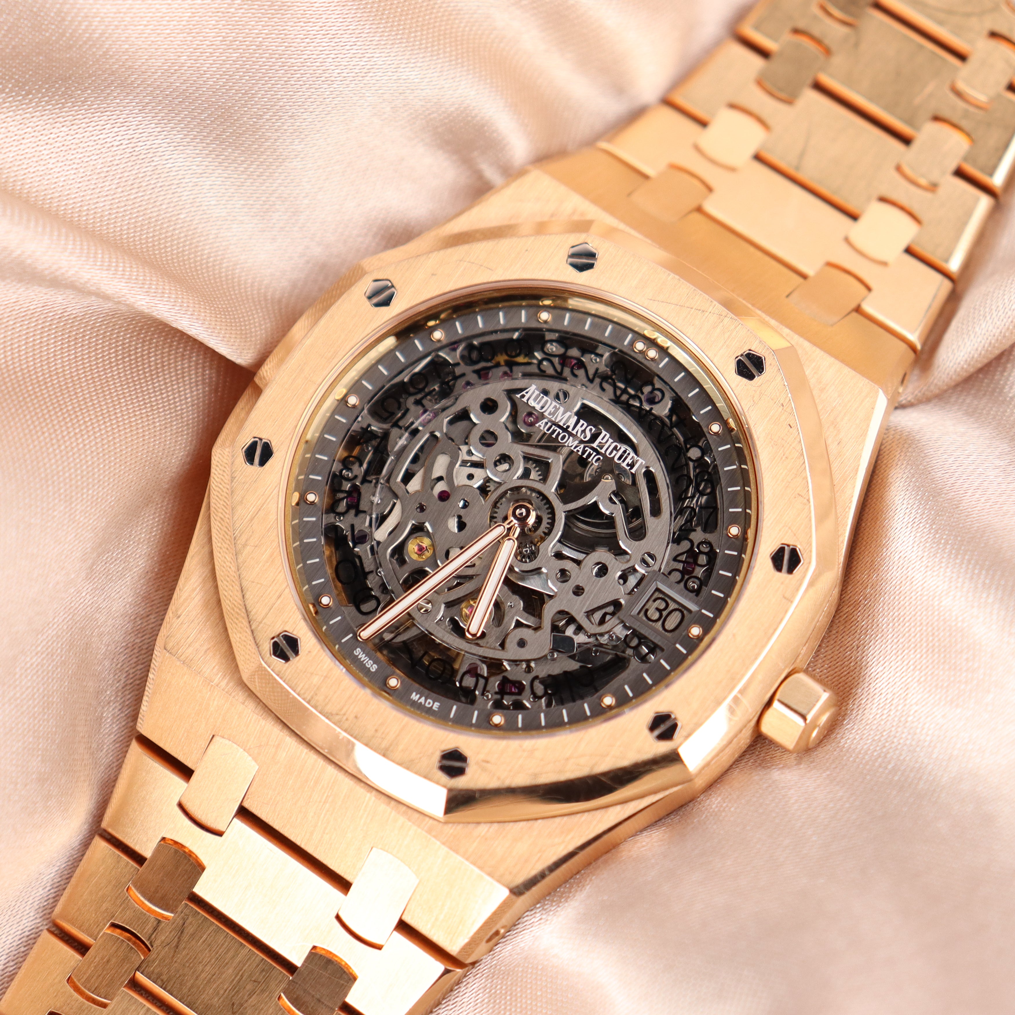 Audemars Piguet Royal Oak Openwork Dial Watch Ref# 15204OR.OO.1240OR.01 - Happy Jewelers Fine Jewelry Lifetime Warranty