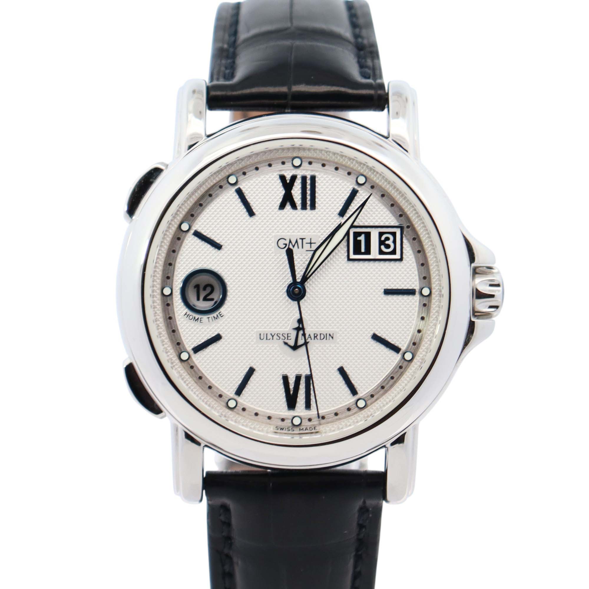Ulysse Nardin GMT 40mm White Dial Watch Ref# 223-88 - Happy Jewelers Fine Jewelry Lifetime Warranty