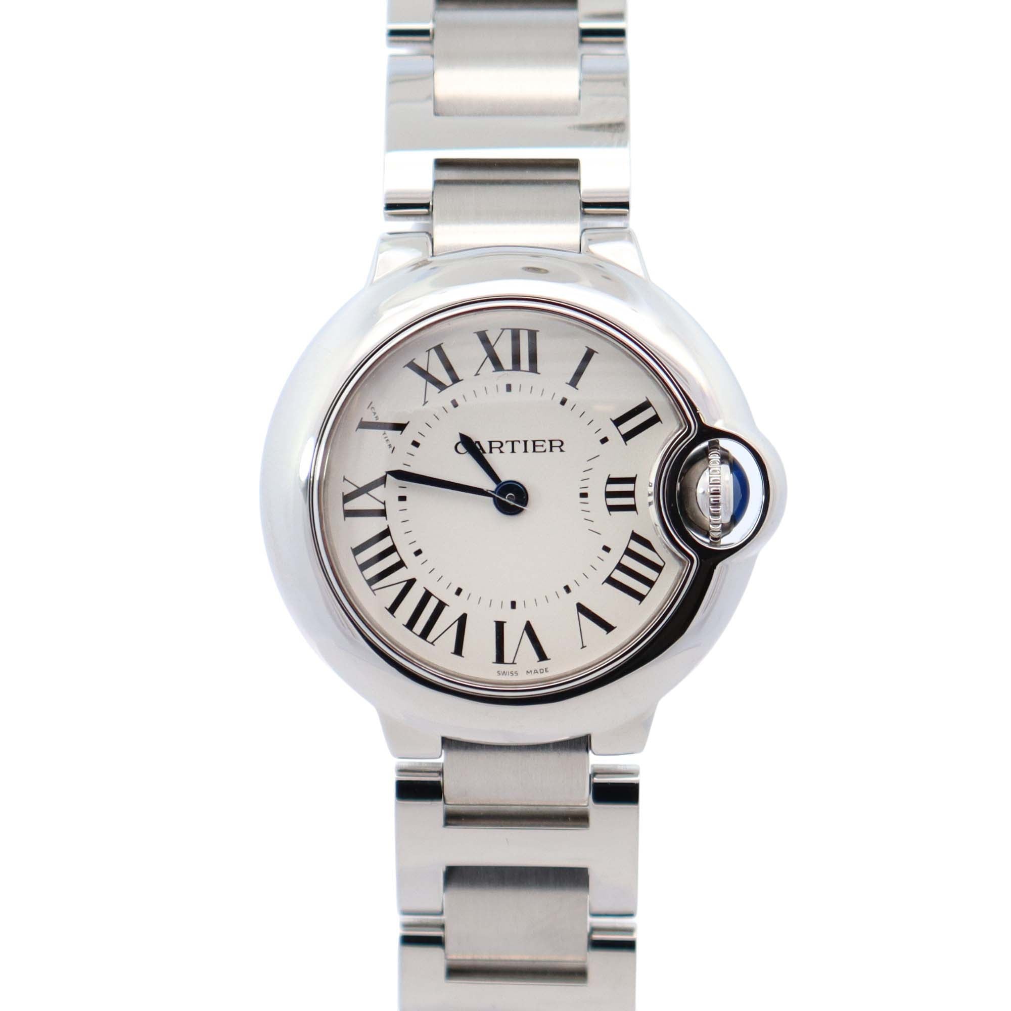 Cartier Ballon Bleu 28.6mm White Dial Watch Ref# W69010Z4 - Happy Jewelers Fine Jewelry Lifetime Warranty