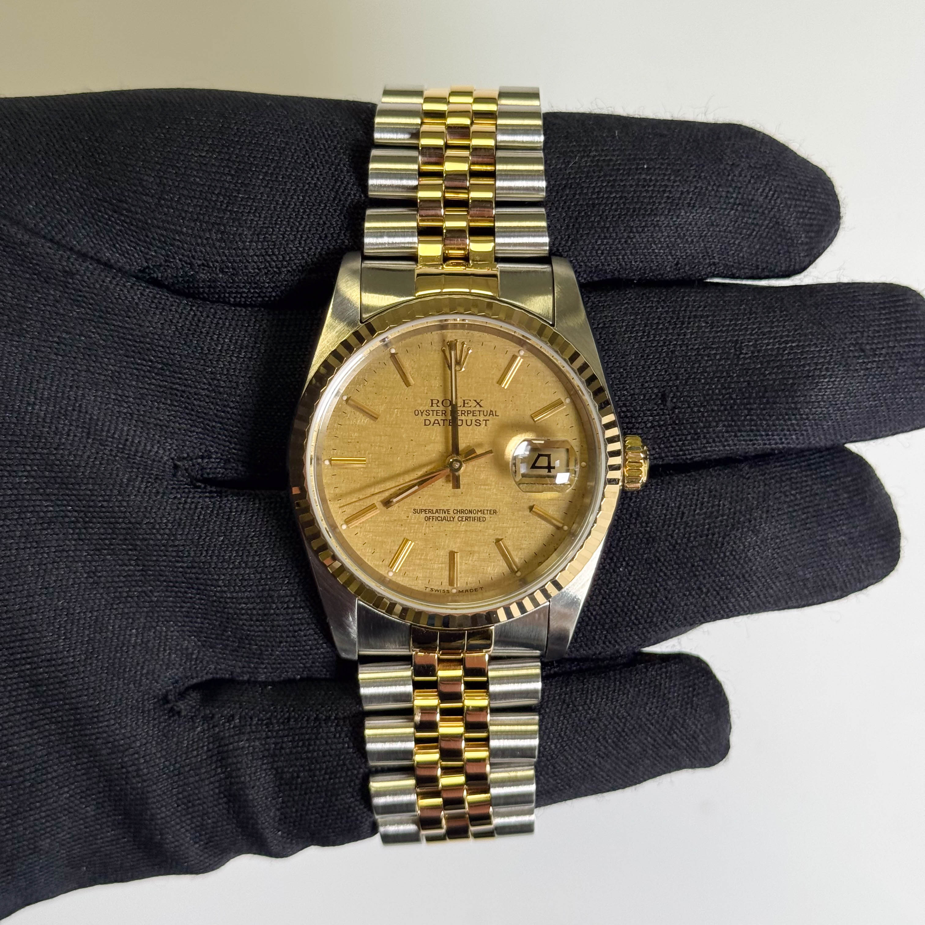 Rolex Datejust 36mm Champagne Dial Watch Ref# 16233