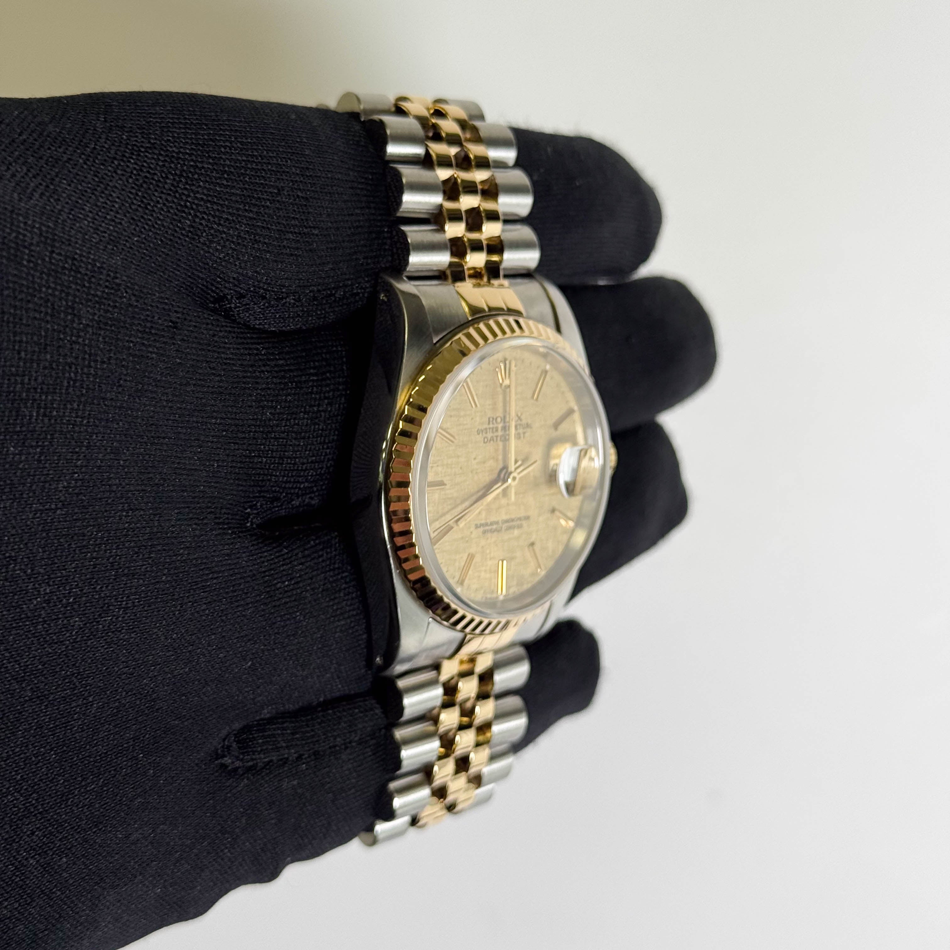 Rolex Datejust 36mm Champagne Dial Watch Ref# 16233