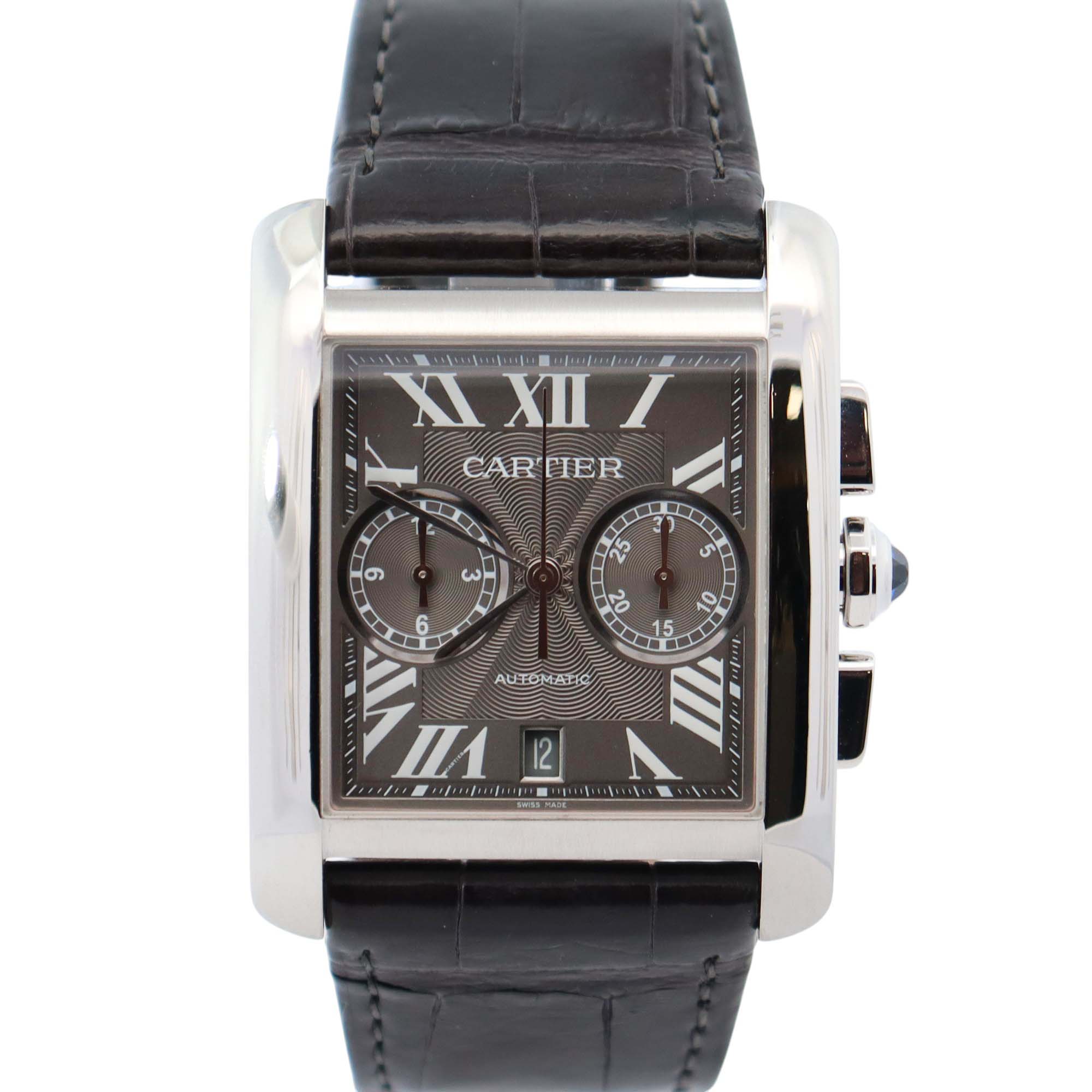 Cartier Tank 44mm Grey Dial Watch Ref# W5330008 - Happy Jewelers Fine Jewelry Lifetime Warranty