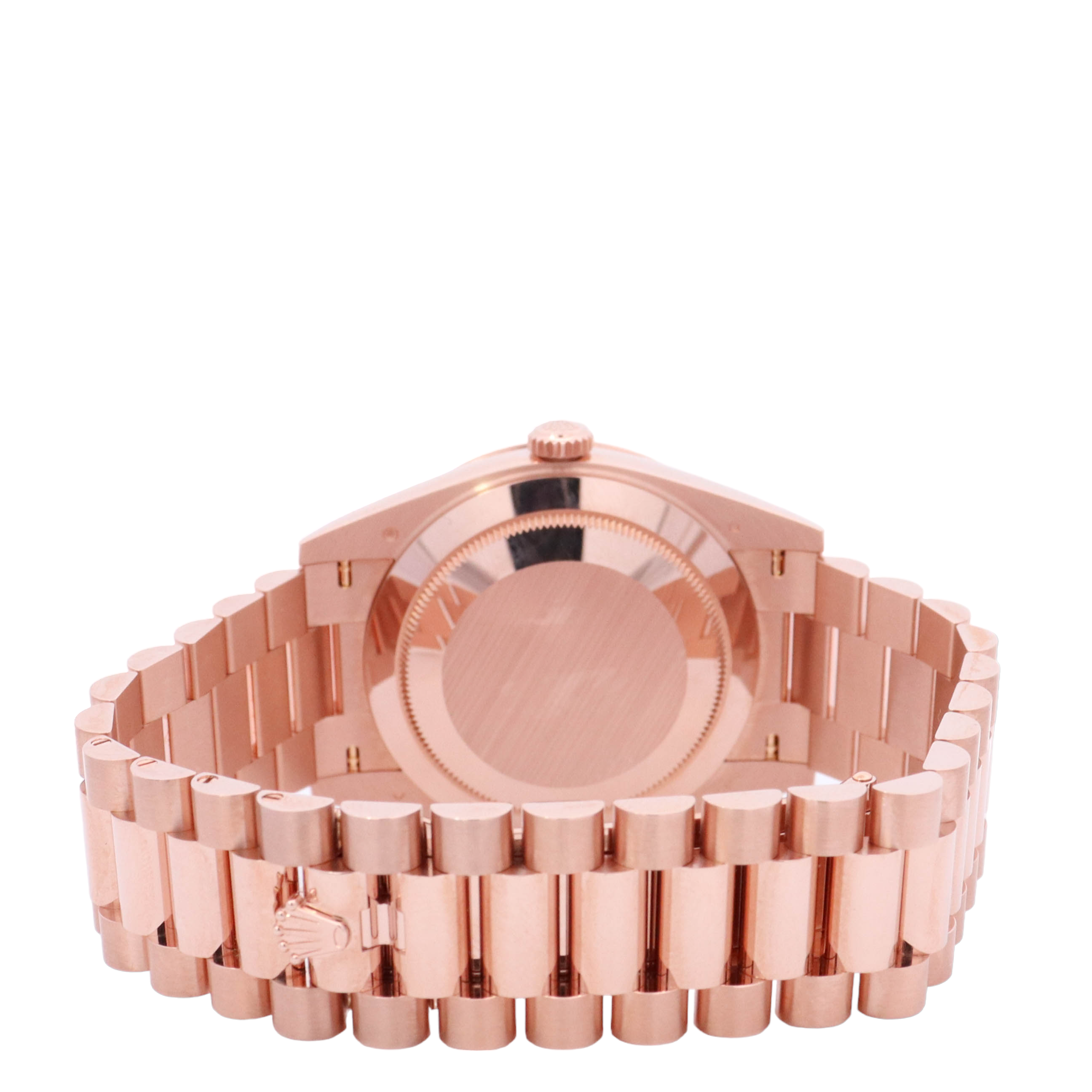 Rolex Day Date 40mm Everose Gold Factory Pave Baguette Dial Watch Reference# 228345RBR - Happy Jewelers Fine Jewelry Lifetime Warranty