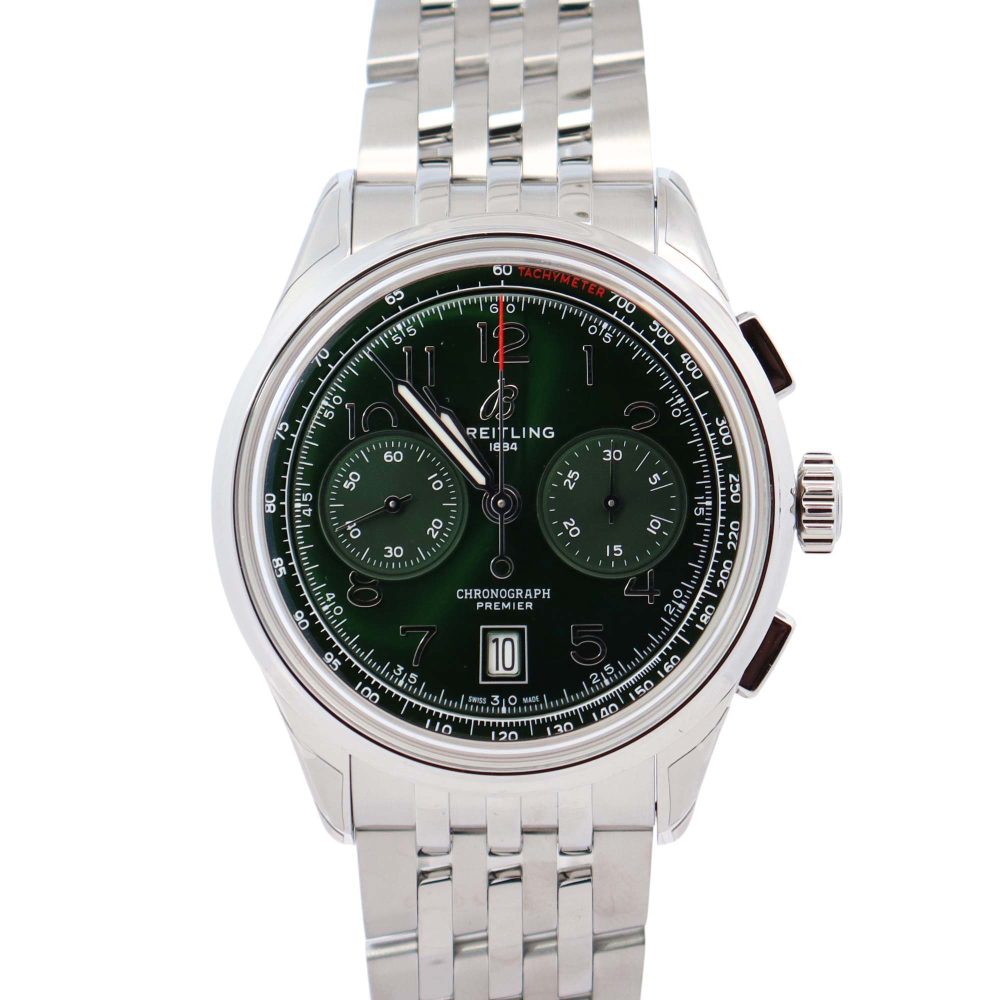 Breitling Premier 42mm Green Dial Ref# AB0145 - Happy Jewelers Fine Jewelry Lifetime Warranty