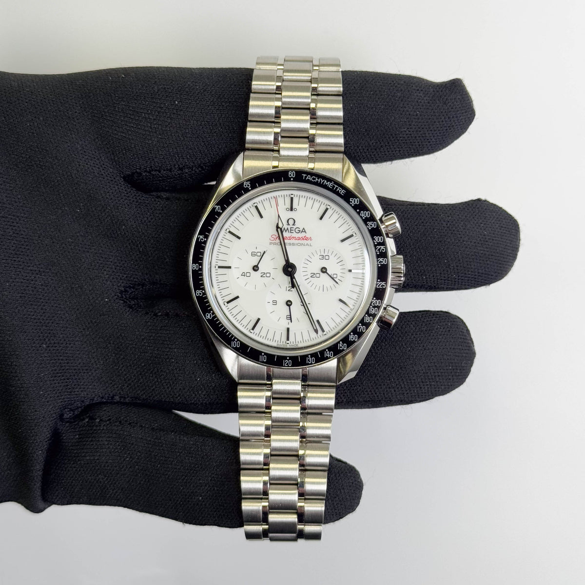 Omega Speedmaster 42mm White Chronograph Dial Watch Ref# 310.30.42.50.04.001