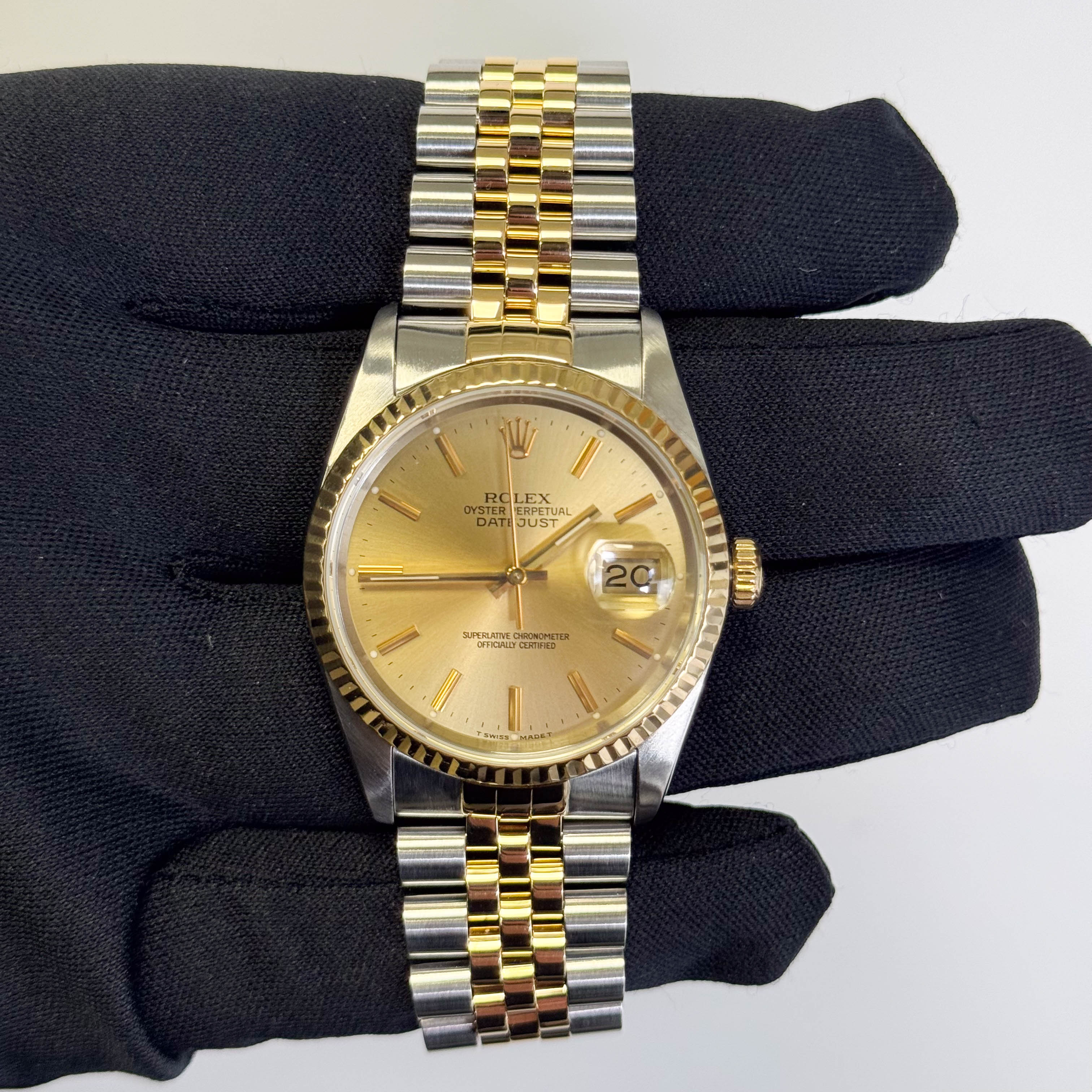 Rolex Datejust 36mm Champagne Dial Watch Ref# 16233 - Happy Jewelers Fine Jewelry Lifetime Warranty