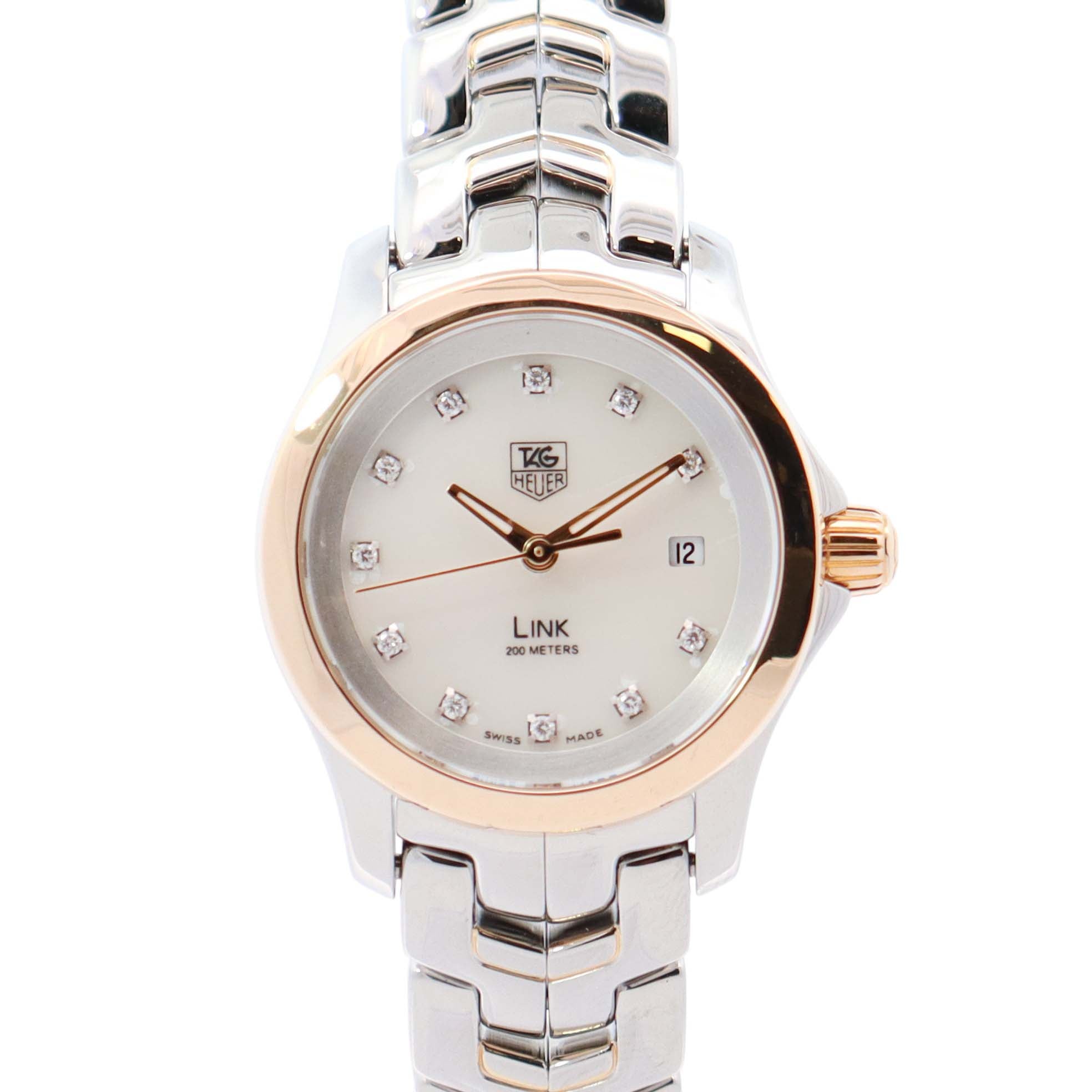 Tag Heuer Link 27mm MOP Dial Watch Ref# WJF1353 - Happy Jewelers Fine Jewelry Lifetime Warranty