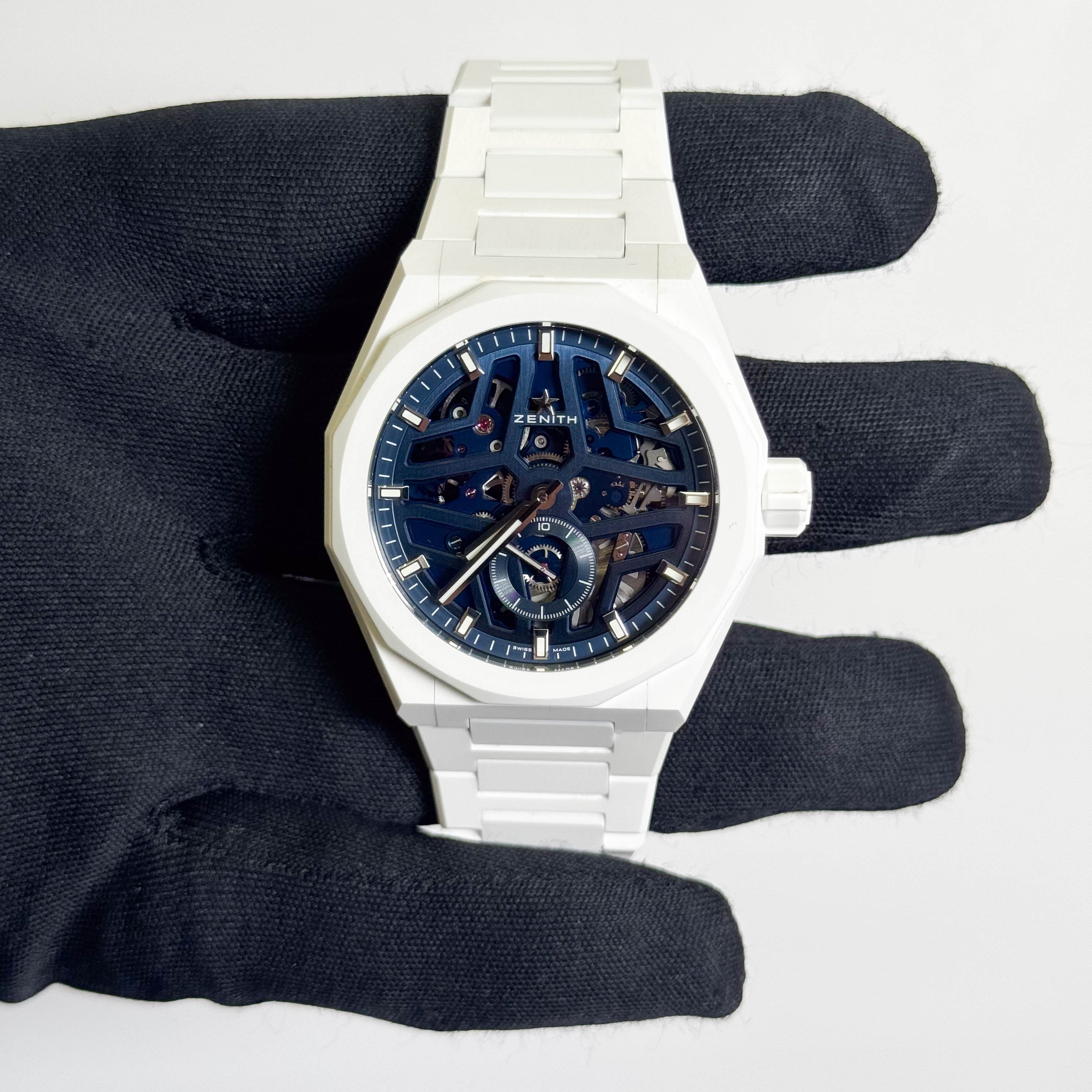 Zenith Defy Skyline 41mm Blue Skeleton Dial Watch Ref# 49.9301.3620/79.I001 - Happy Jewelers Fine Jewelry Lifetime Warranty