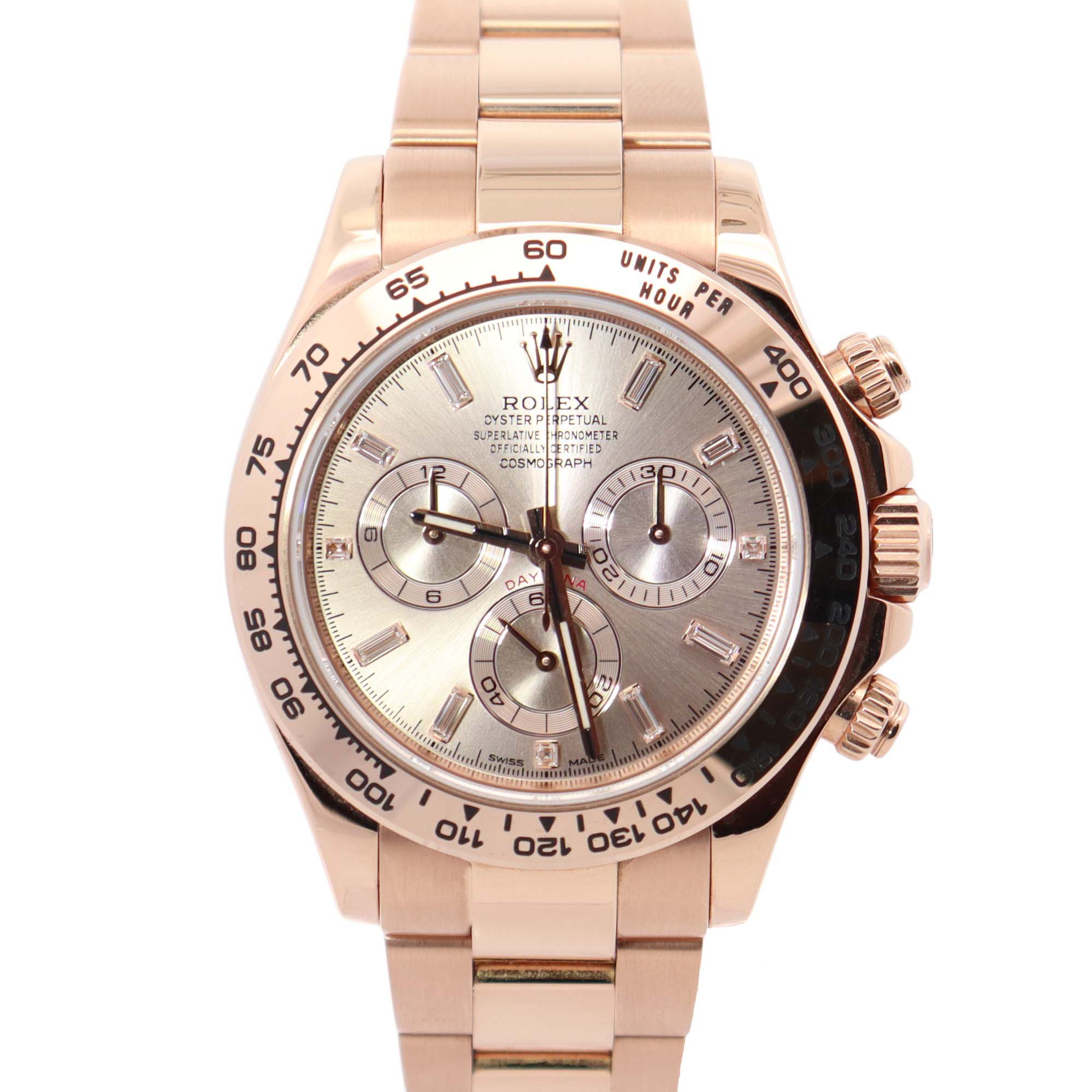 Rolex Daytona 40mm Pink Dial Watch Ref# 116505 - Happy Jewelers Fine Jewelry Lifetime Warranty