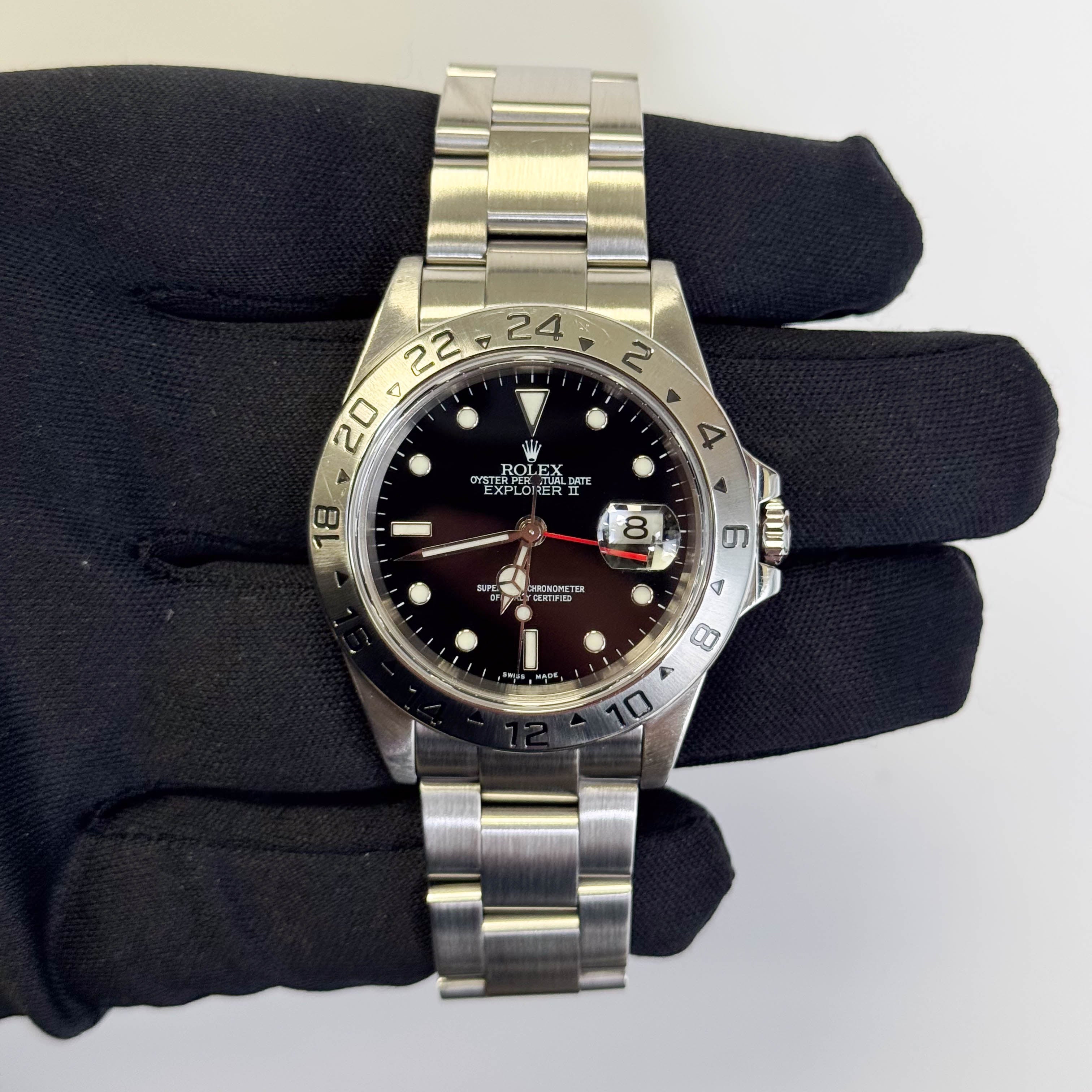 Rolex Explorer II 40mm Black Dial Watch Ref# 16570