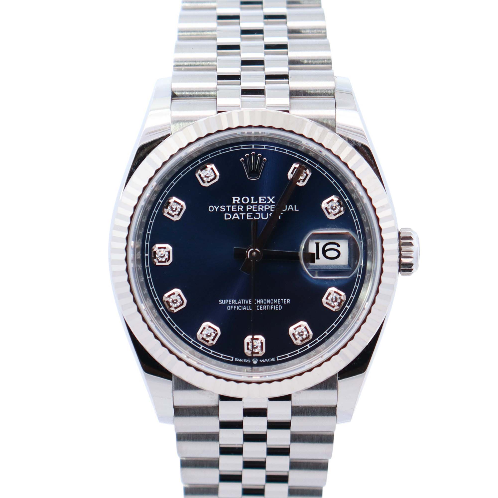 Rolex Datejust 36mm Blue Dial Watch Ref# 126234 - Happy Jewelers Fine Jewelry Lifetime Warranty