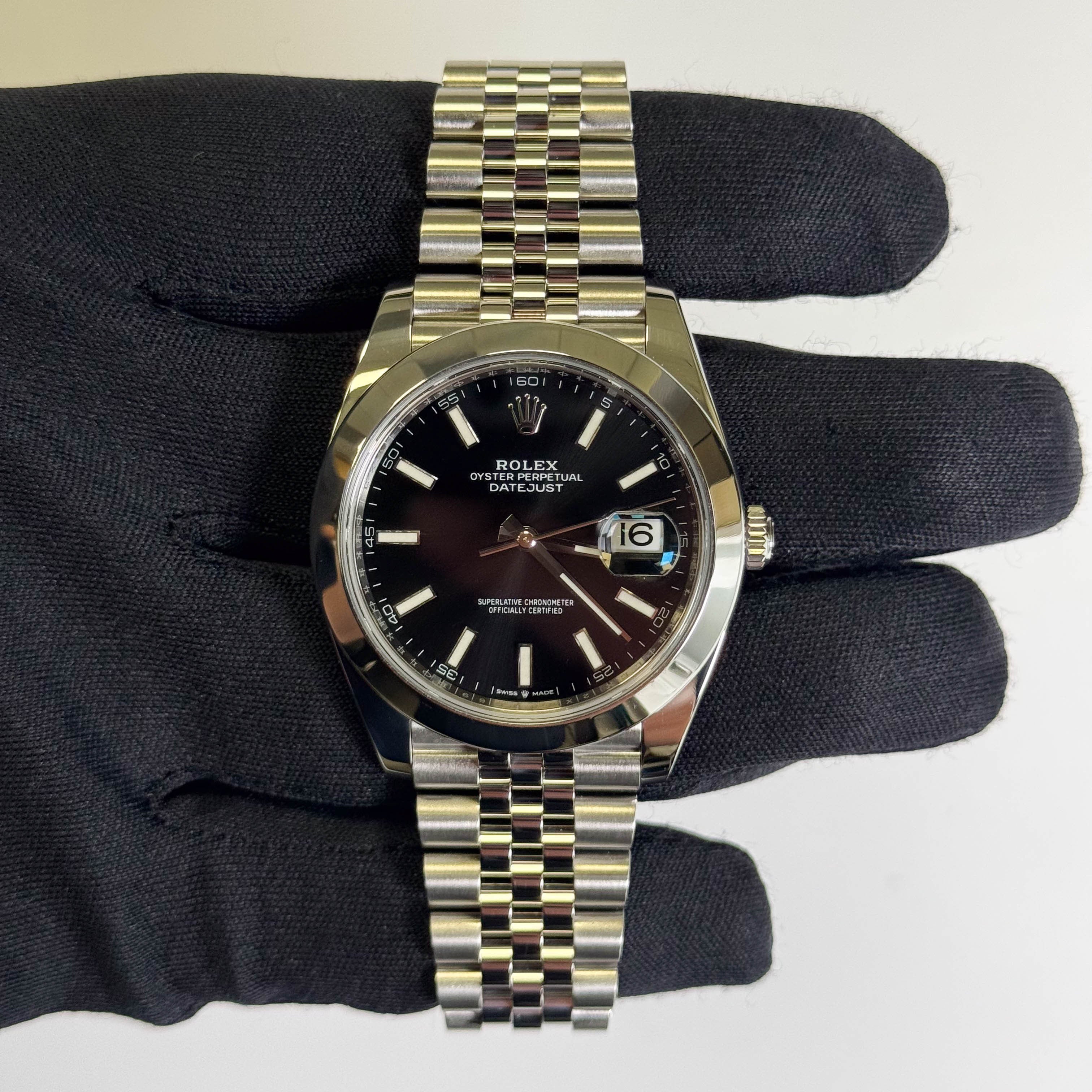 Rolex Datejust 41mm Black Dial Watch Ref# 126300