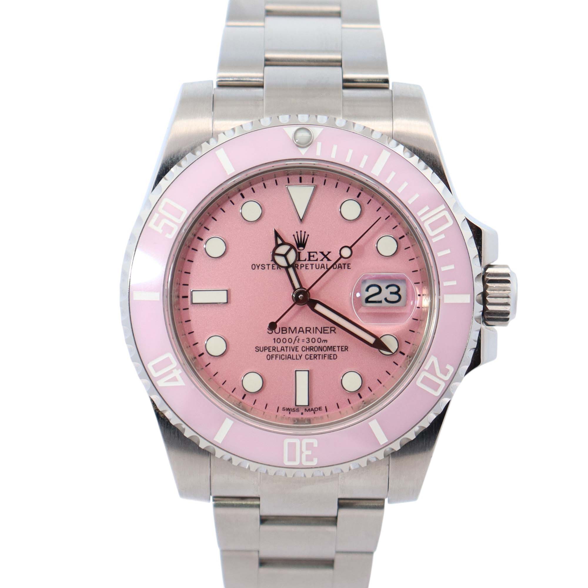 Rolex Submariner 40mm Pink Dial Watch Ref# 116610LN - Happy Jewelers Fine Jewelry Lifetime Warranty