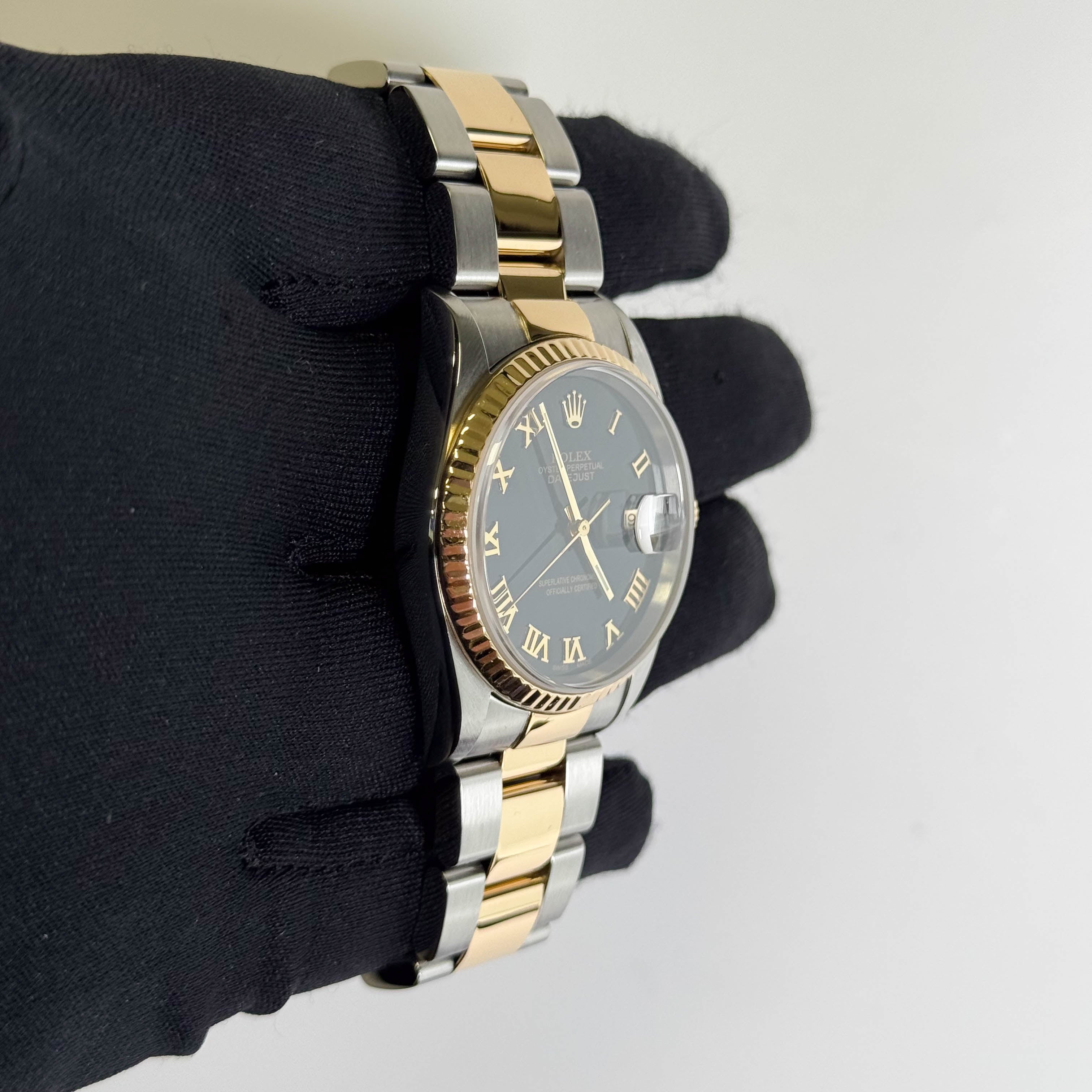 Rolex Datejust 36mm Black Dial Watch Ref# 16233 - Happy Jewelers Fine Jewelry Lifetime Warranty