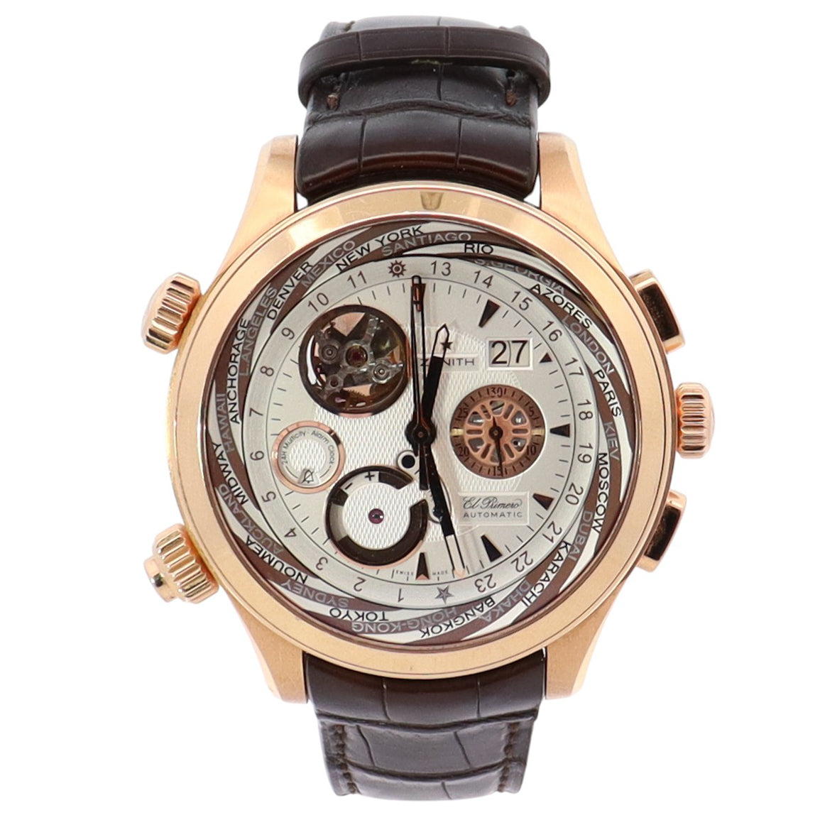 Zenith El Primero 46mm White Dial Watch Ref# 18.0520.4046 - Happy Jewelers Fine Jewelry Lifetime Warranty
