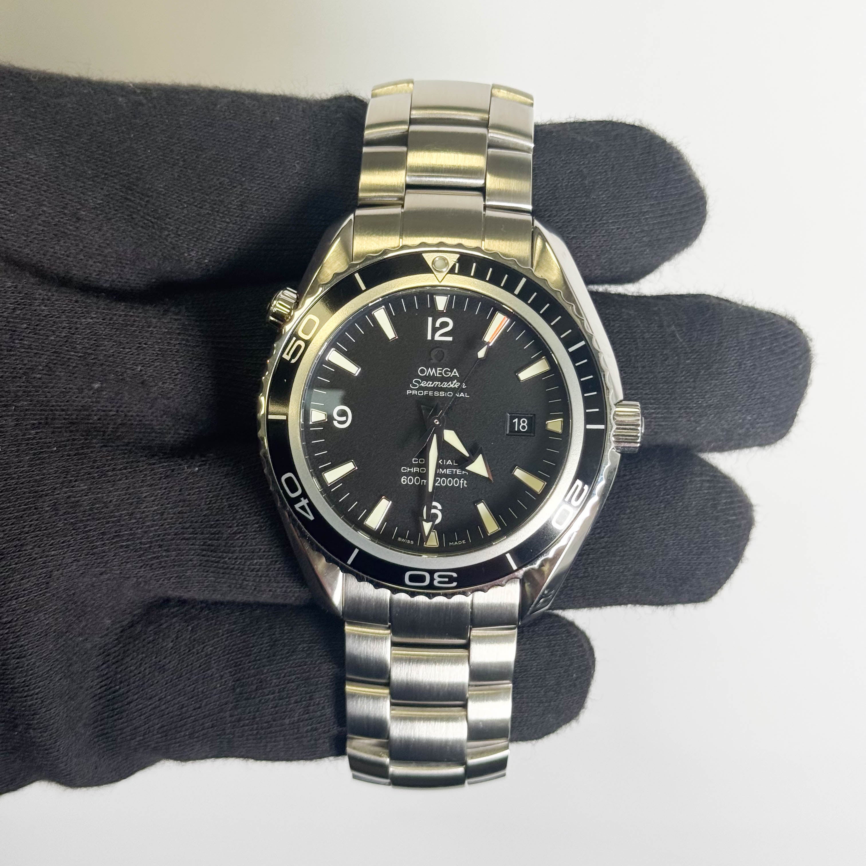 Omega Seamaster 45.5mm Black Dial Watch Ref# 2200.50.00