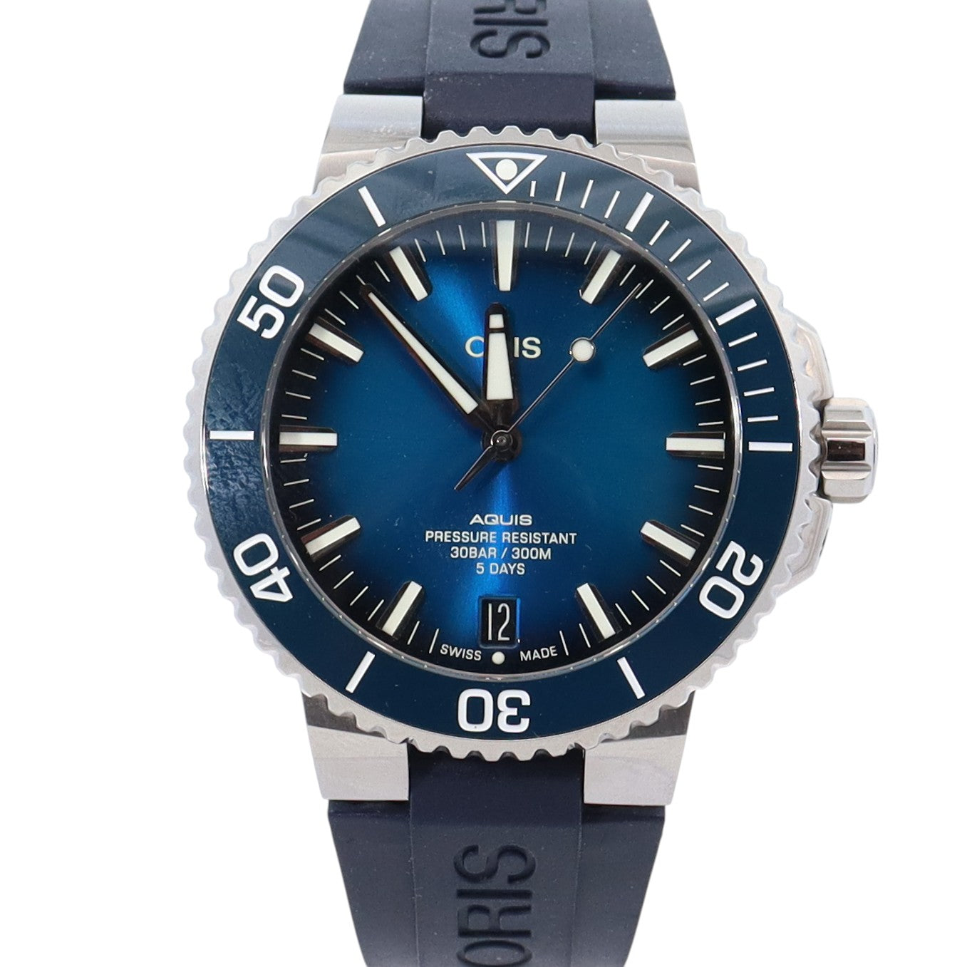 Oris Aquis 43.5mm Blue Dial Watch Ref# 01 400 7763 4135 - Happy Jewelers Fine Jewelry Lifetime Warranty