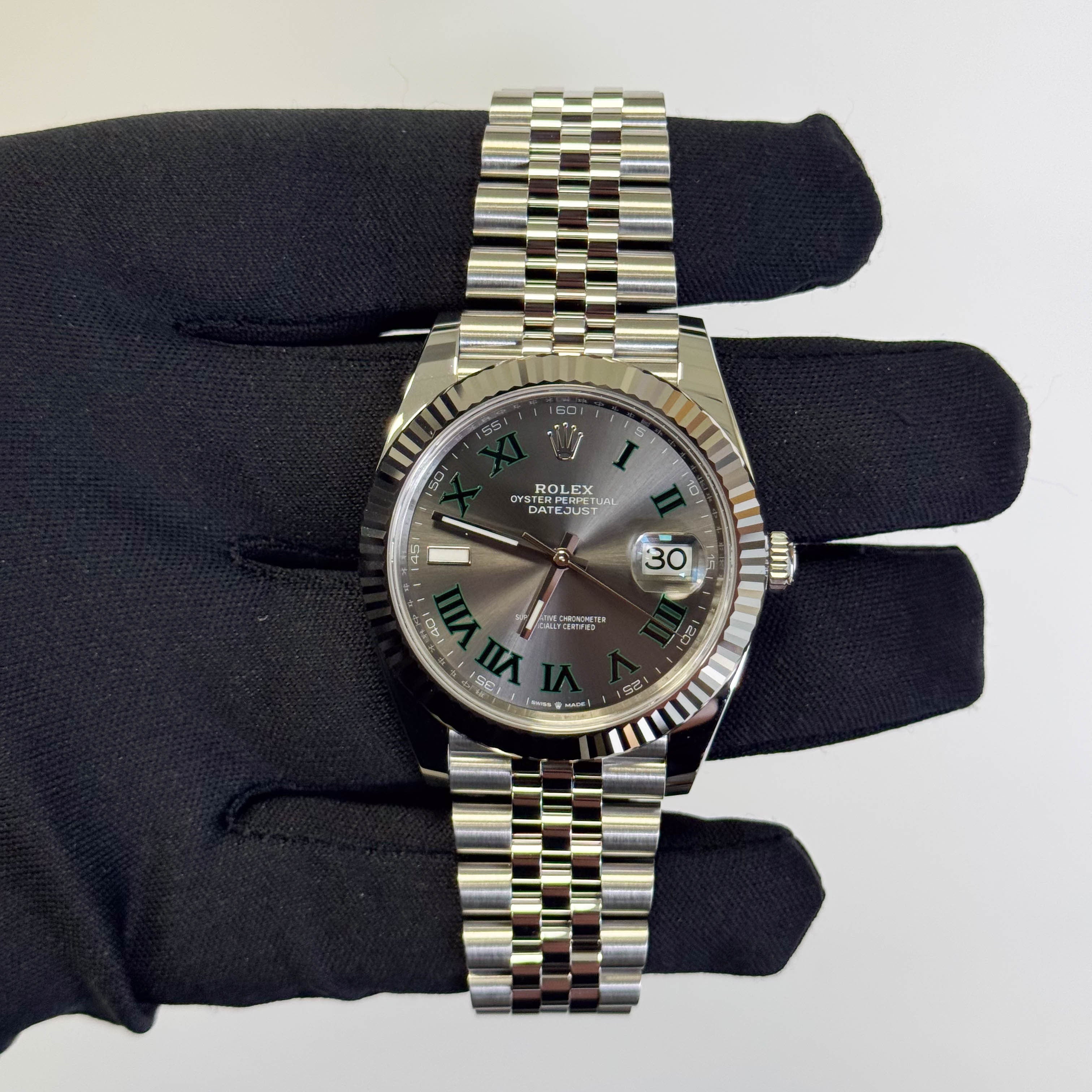 Rolex Datejust 41mm Wimbledon Dial Watch Ref# 126334