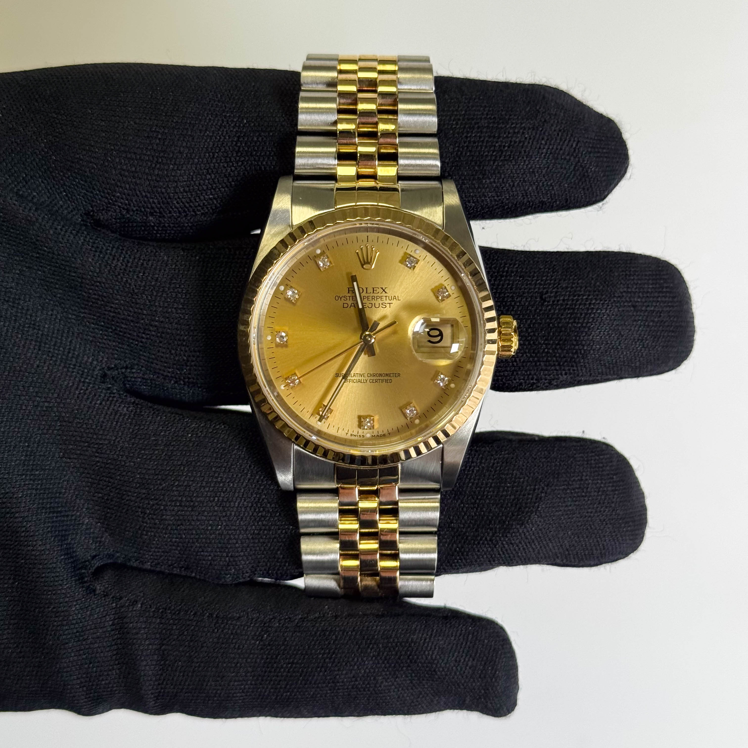 Rolex Datejust 36mm Champagne Dial Watch Ref# 16233 - Happy Jewelers Fine Jewelry Lifetime Warranty