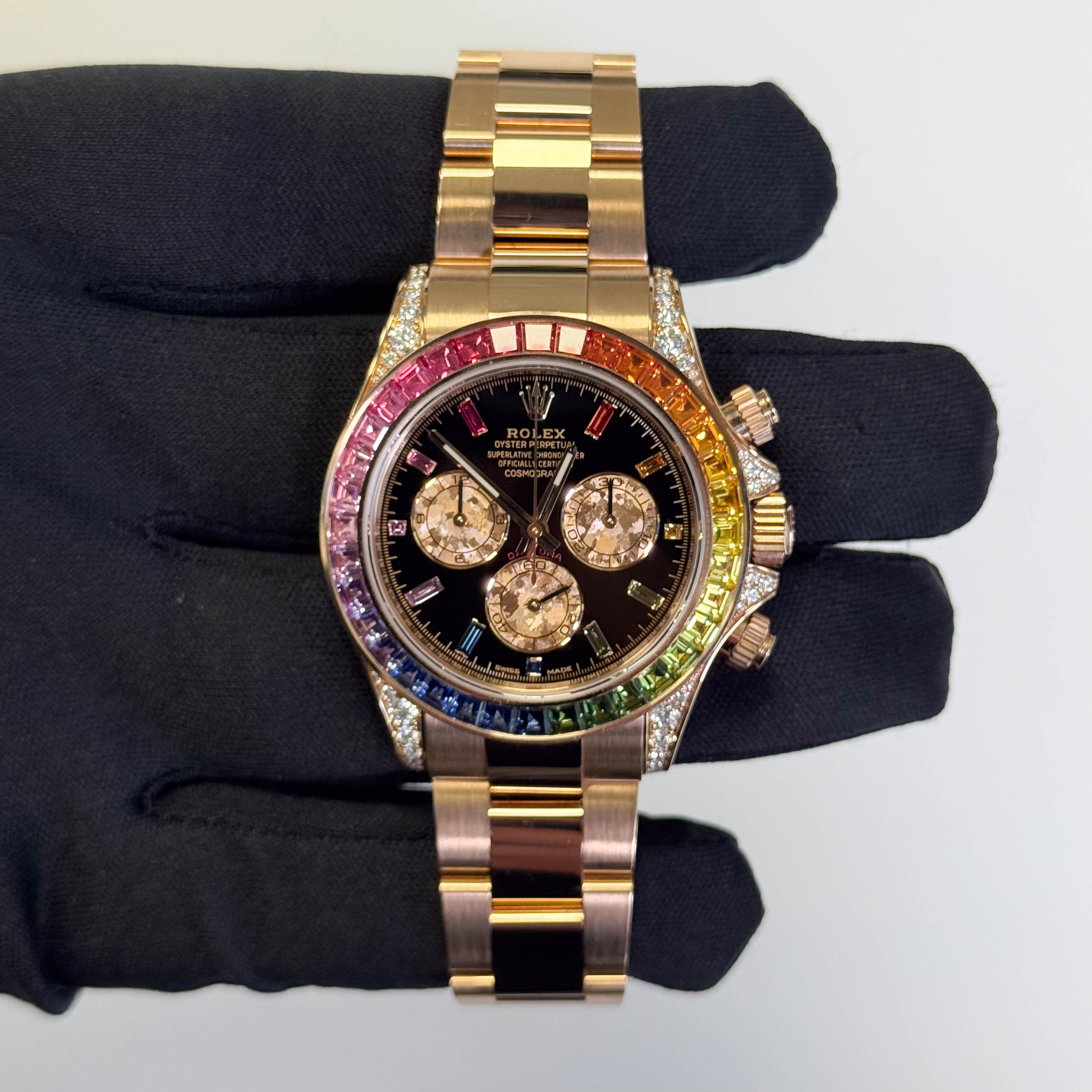 Rolex Daytona 40mm Black Dial Watch Ref# 116595RBOW - Happy Jewelers Fine Jewelry Lifetime Warranty