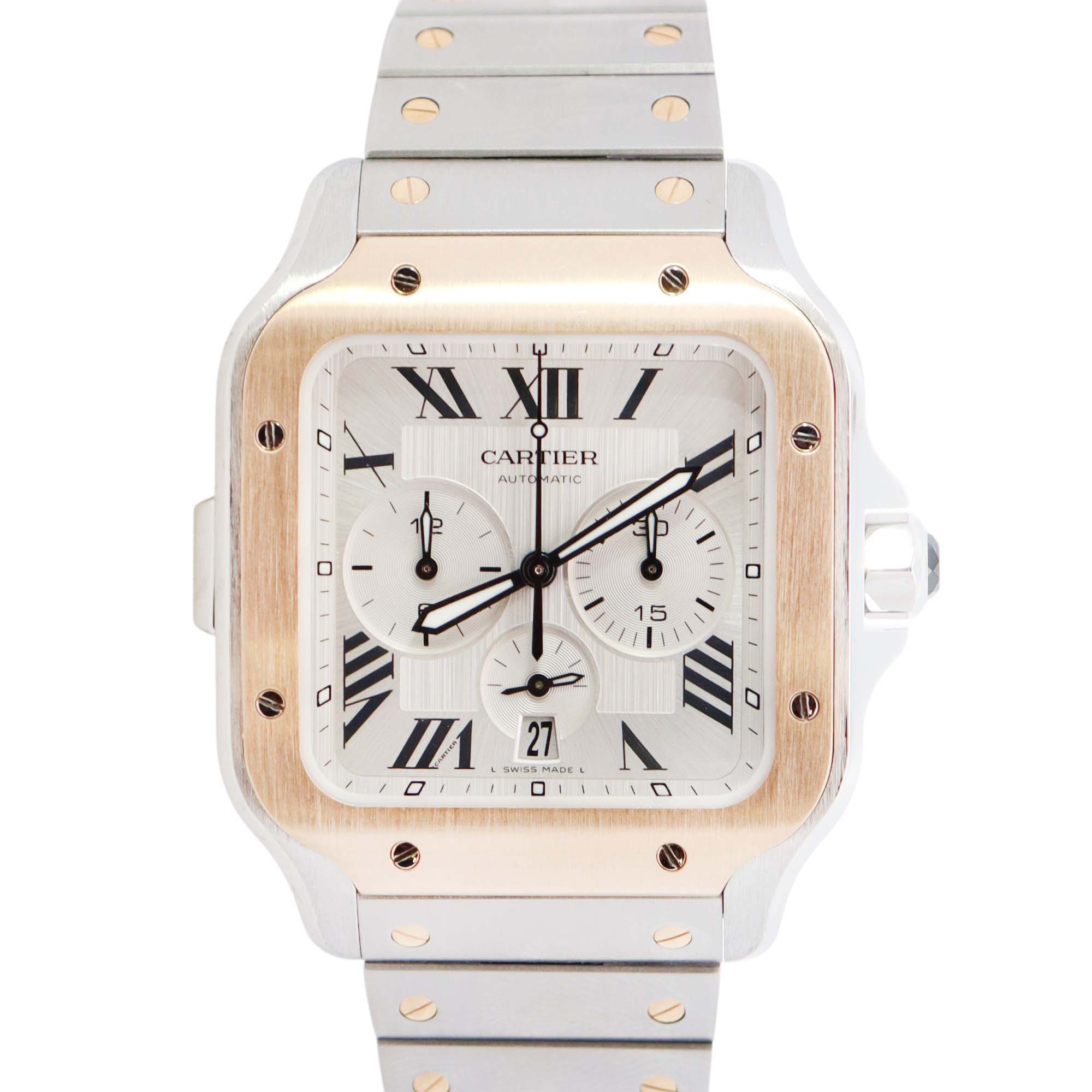 Cartier Santos 43.3mm Silver Dial Watch Ref# W2SA0008 - Happy Jewelers Fine Jewelry Lifetime Warranty