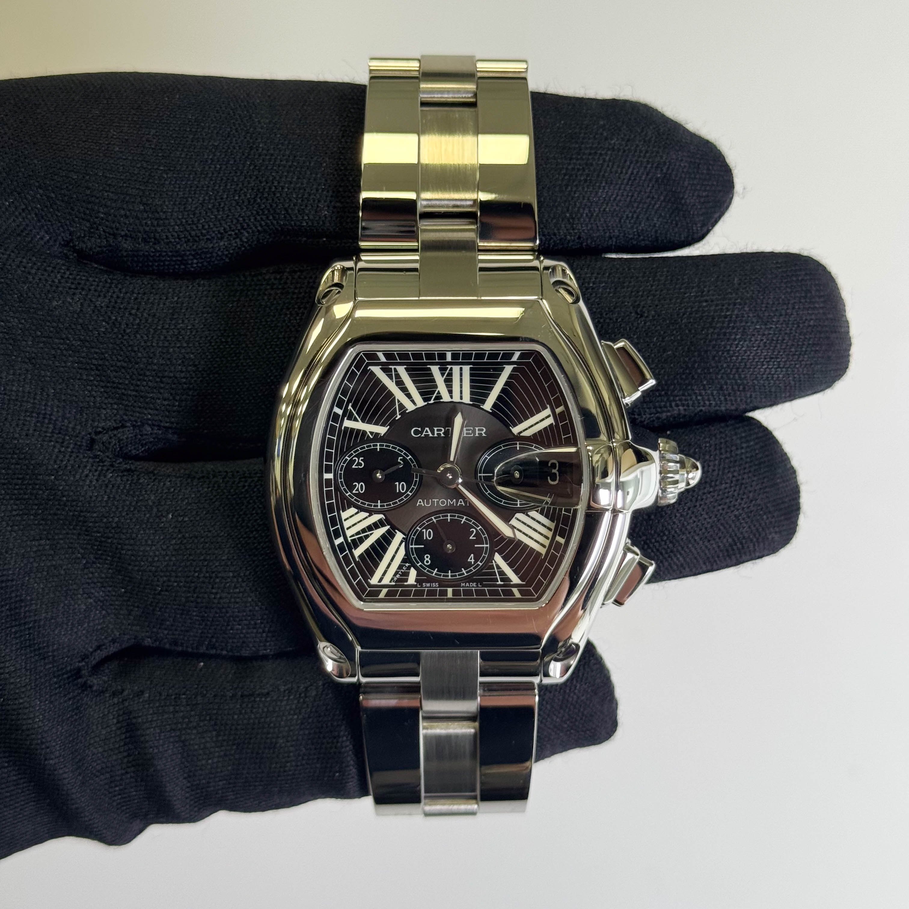 Cartier Roadster 43mm Black Dial Watch Ref# W62020X6