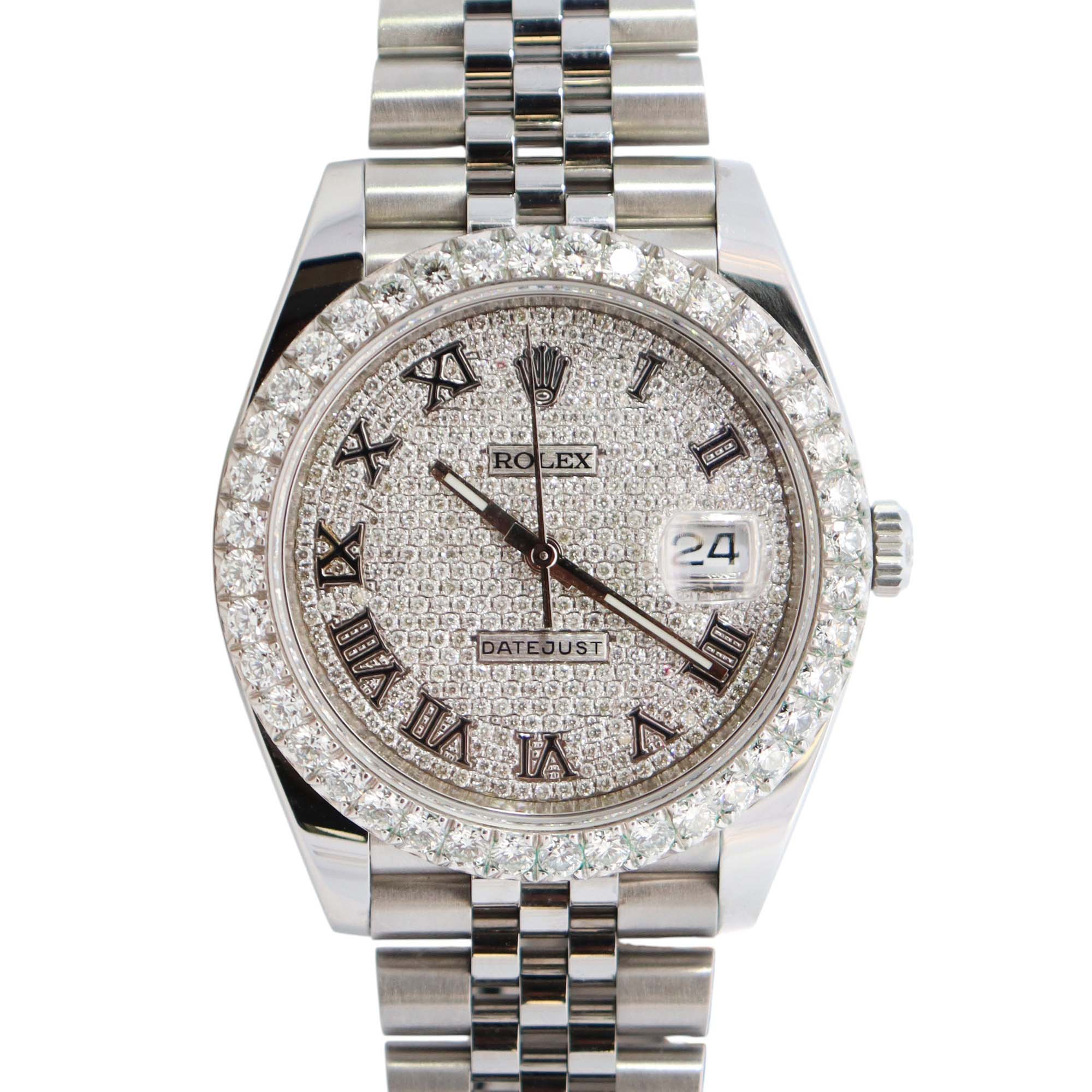 Rolex Datejust 41mm Pave Dial Watch Ref# 126300 - Happy Jewelers Fine Jewelry Lifetime Warranty