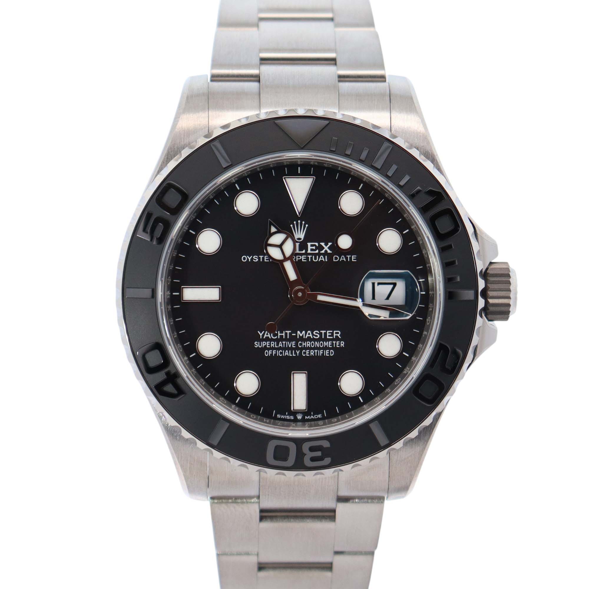 Rolex Yacht-Master 42mm Black Dial Watch Ref# 226627 - Happy Jewelers Fine Jewelry Lifetime Warranty
