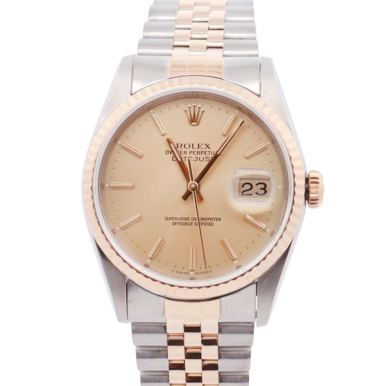 Rolex Datejust 36mm Champagne Dial Watch Ref# 16233