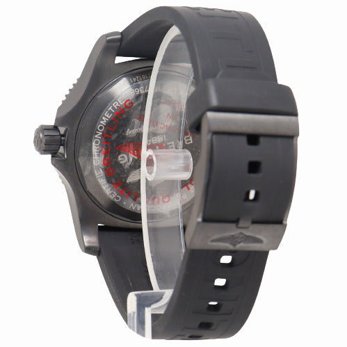 Breitling Men's Superocean Stainless Steel 46mm DLC Coated Yellow Stick Dial Watch Reference# M17368 - Happy Jewelers Fine Jewelry Lifetime Warranty