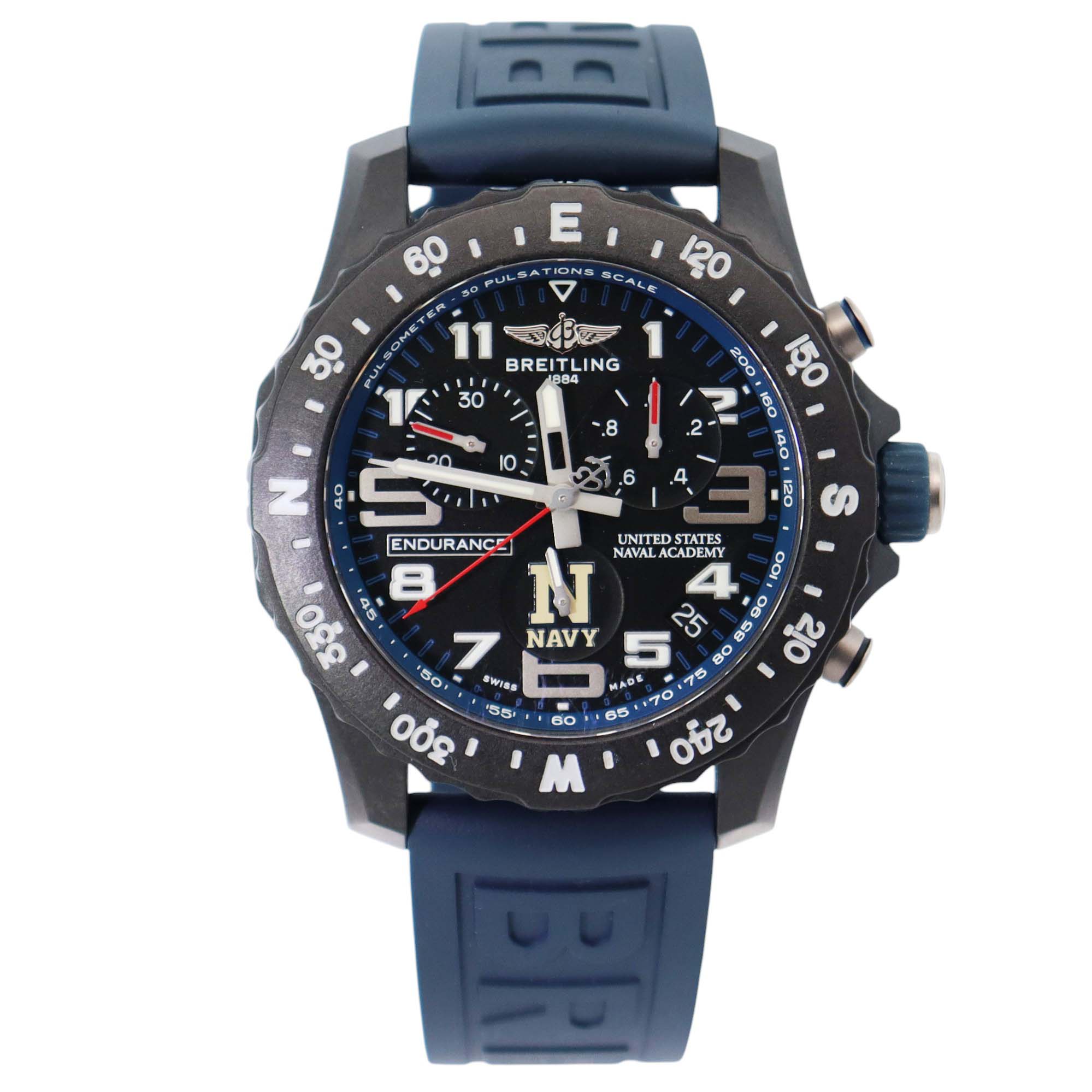Breitling Endurance 44mm Black Dial Watch Ref# X82310 - Happy Jewelers Fine Jewelry Lifetime Warranty