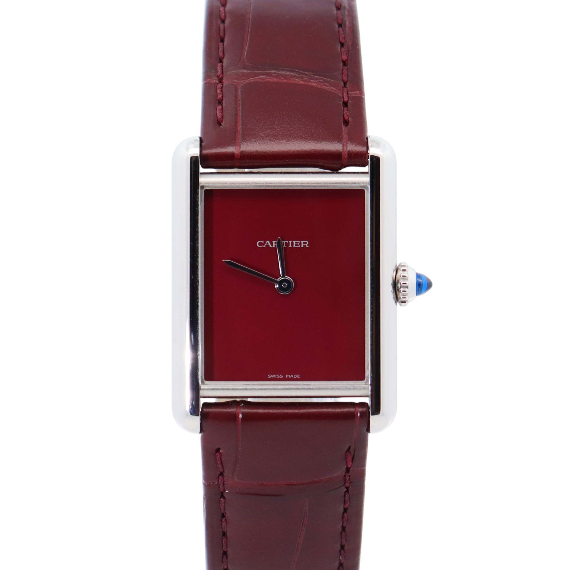 Cartier Tank 33mm Red Dial Watch Ref# WSTA0054 - Happy Jewelers Fine Jewelry Lifetime Warranty