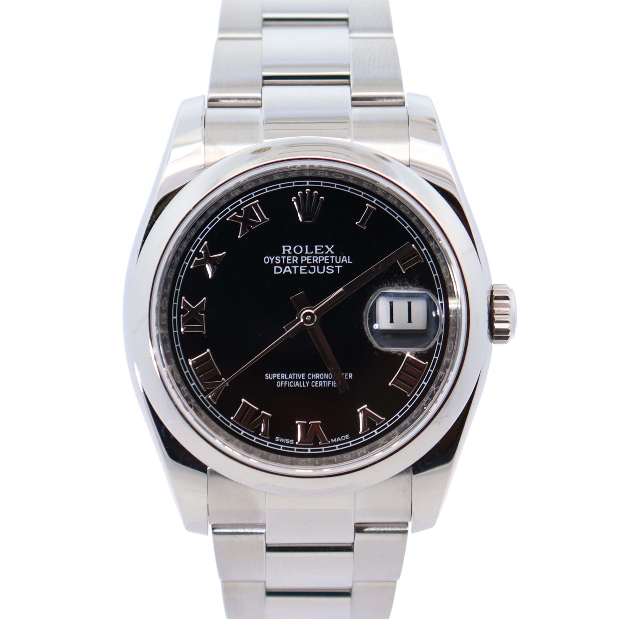 Rolex Datejust 36mm Black Dial Watch Ref# 116200 - Happy Jewelers Fine Jewelry Lifetime Warranty
