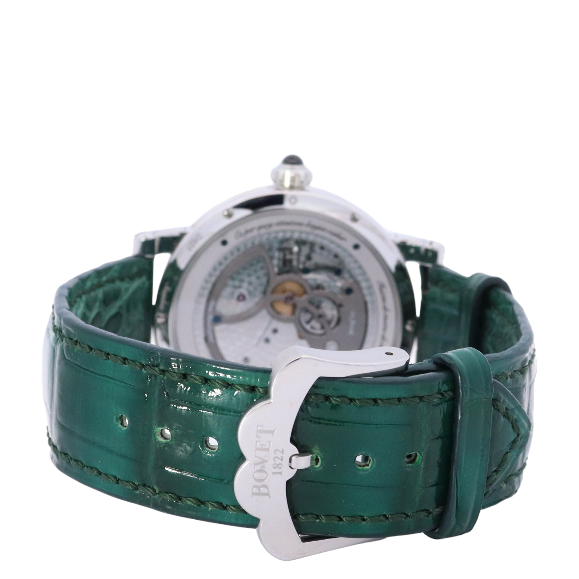 Bovet Rectical 28 42mm Stainless Steel Green Stick & Arabic Dial Watch Reference# R290001 - Happy Jewelers Fine Jewelry Lifetime Warranty