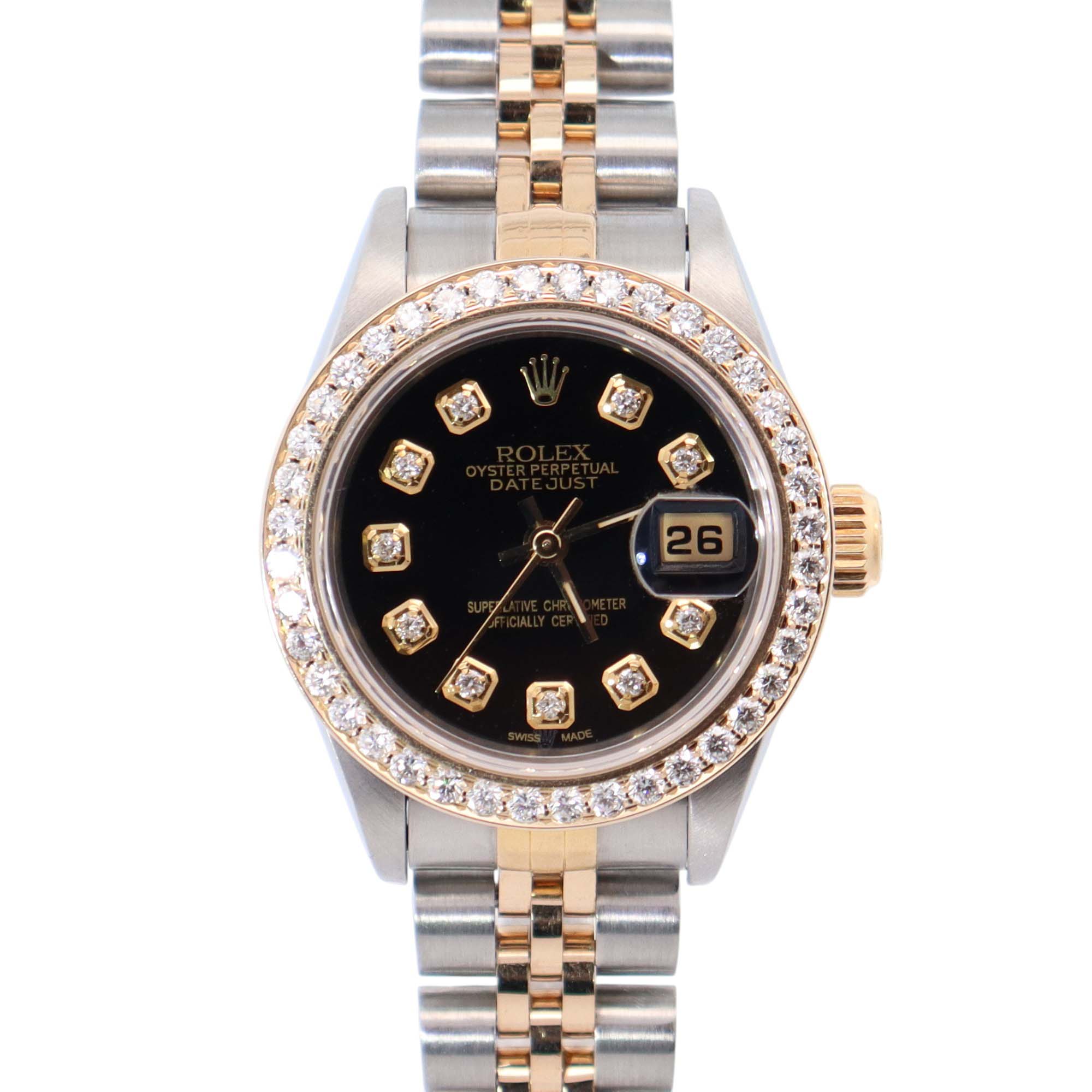 Rolex Datejust 26mm Black Dial Watch Ref# 69173 - Happy Jewelers Fine Jewelry Lifetime Warranty