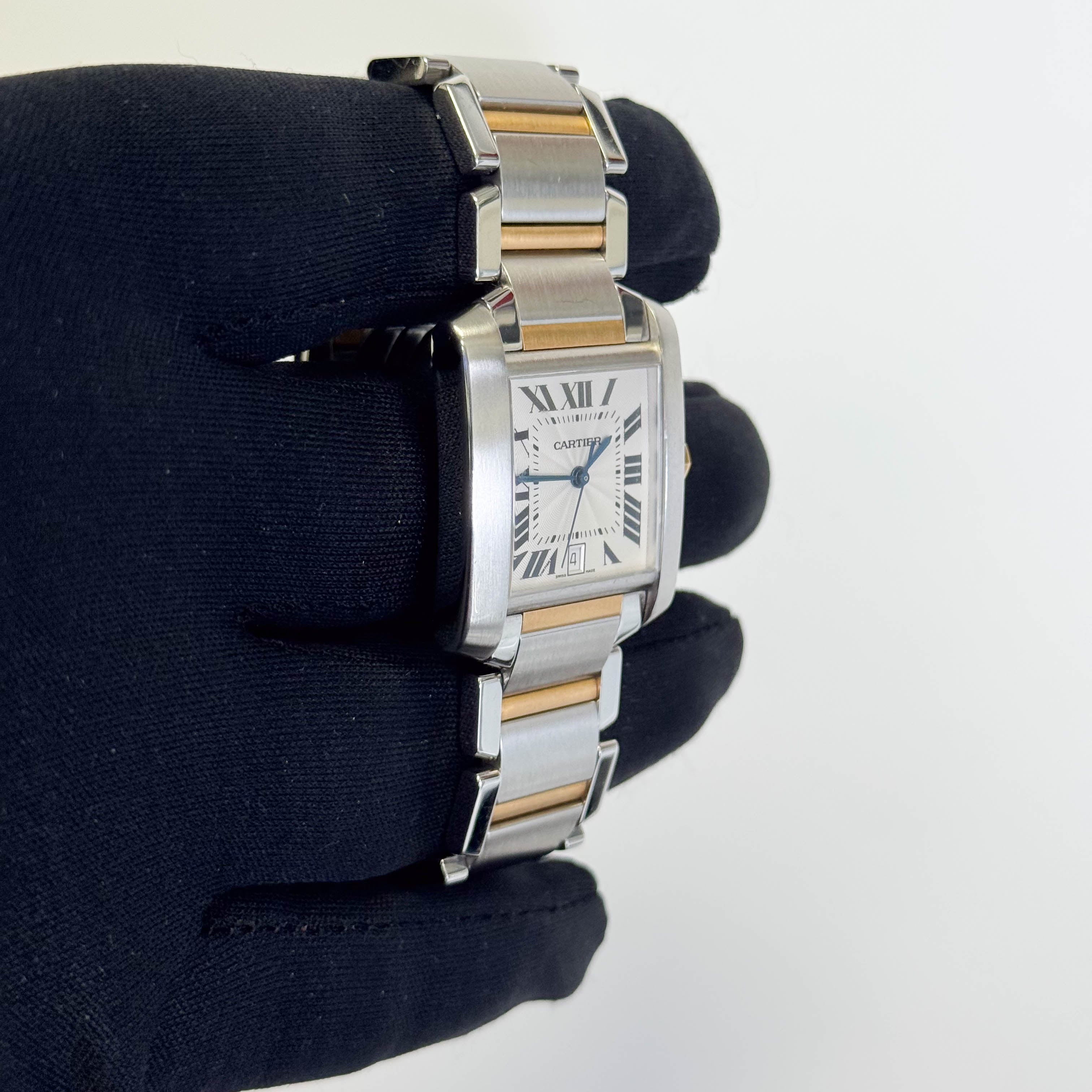 Cartier Tank Francaise 25mm Ivory Dial Ref#W51005Q4 - Happy Jewelers Fine Jewelry Lifetime Warranty