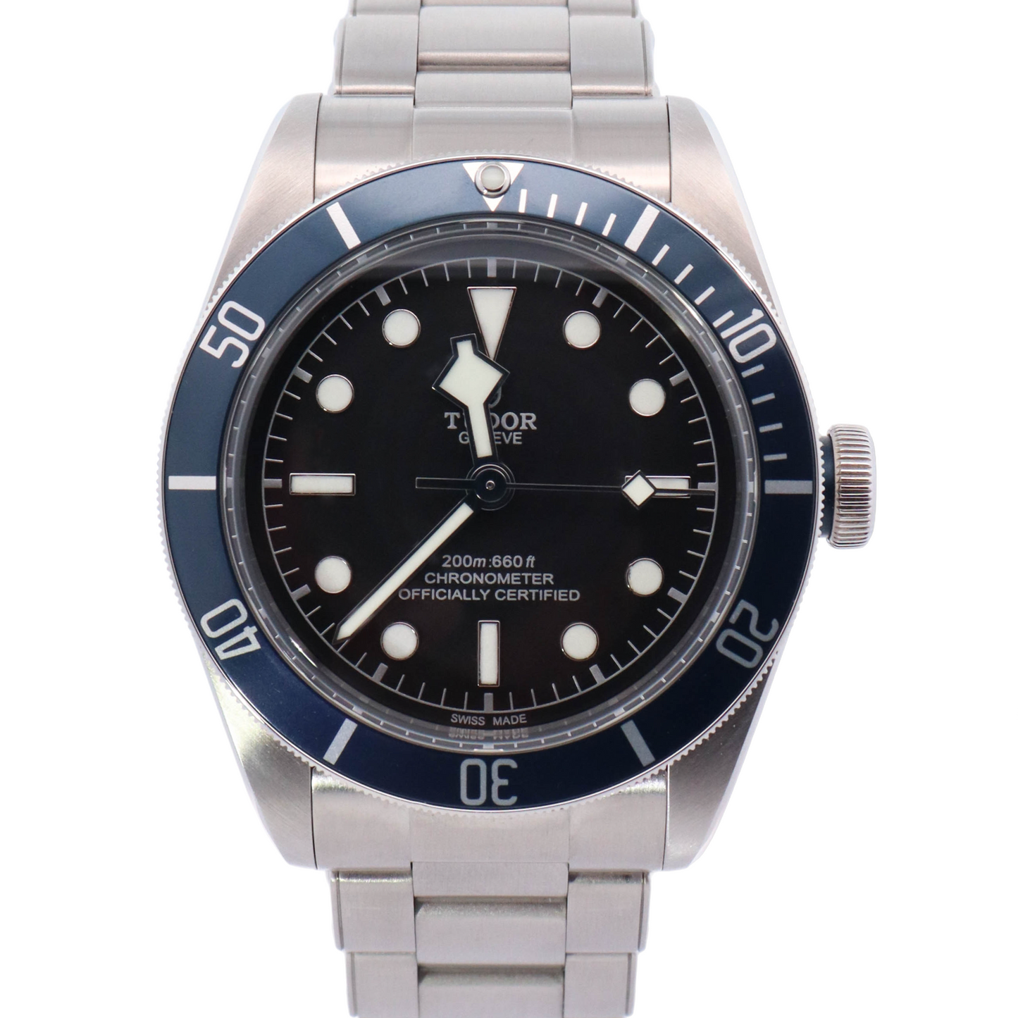 Tudor Black Bay 41mm Stainless Steel Blue Dot Dial Watch Reference# 79230B - Happy Jewelers Fine Jewelry Lifetime Warranty