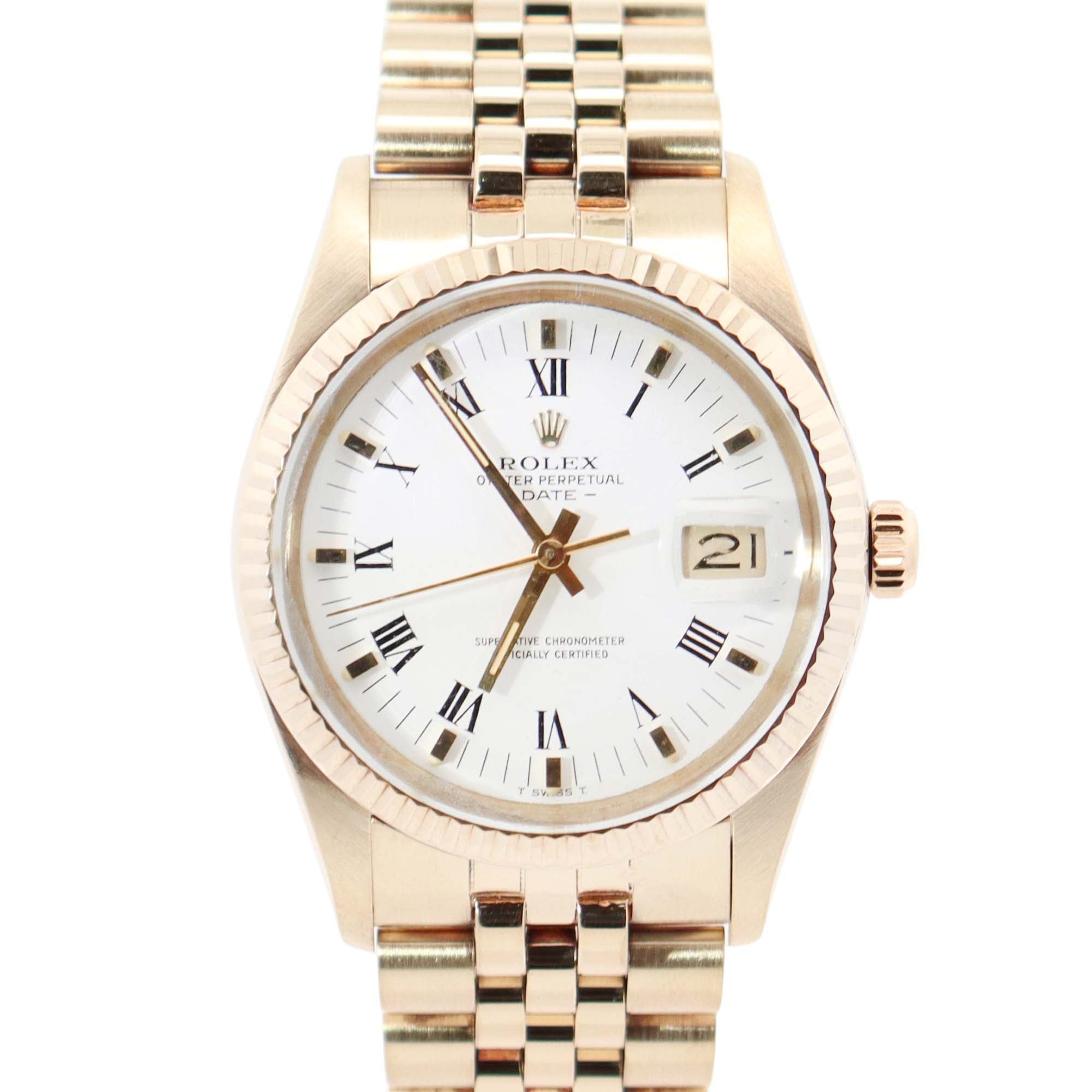 Rolex Oyster Perpetual 34mm White Dial Watch Ref# 15307 - Happy Jewelers Fine Jewelry Lifetime Warranty