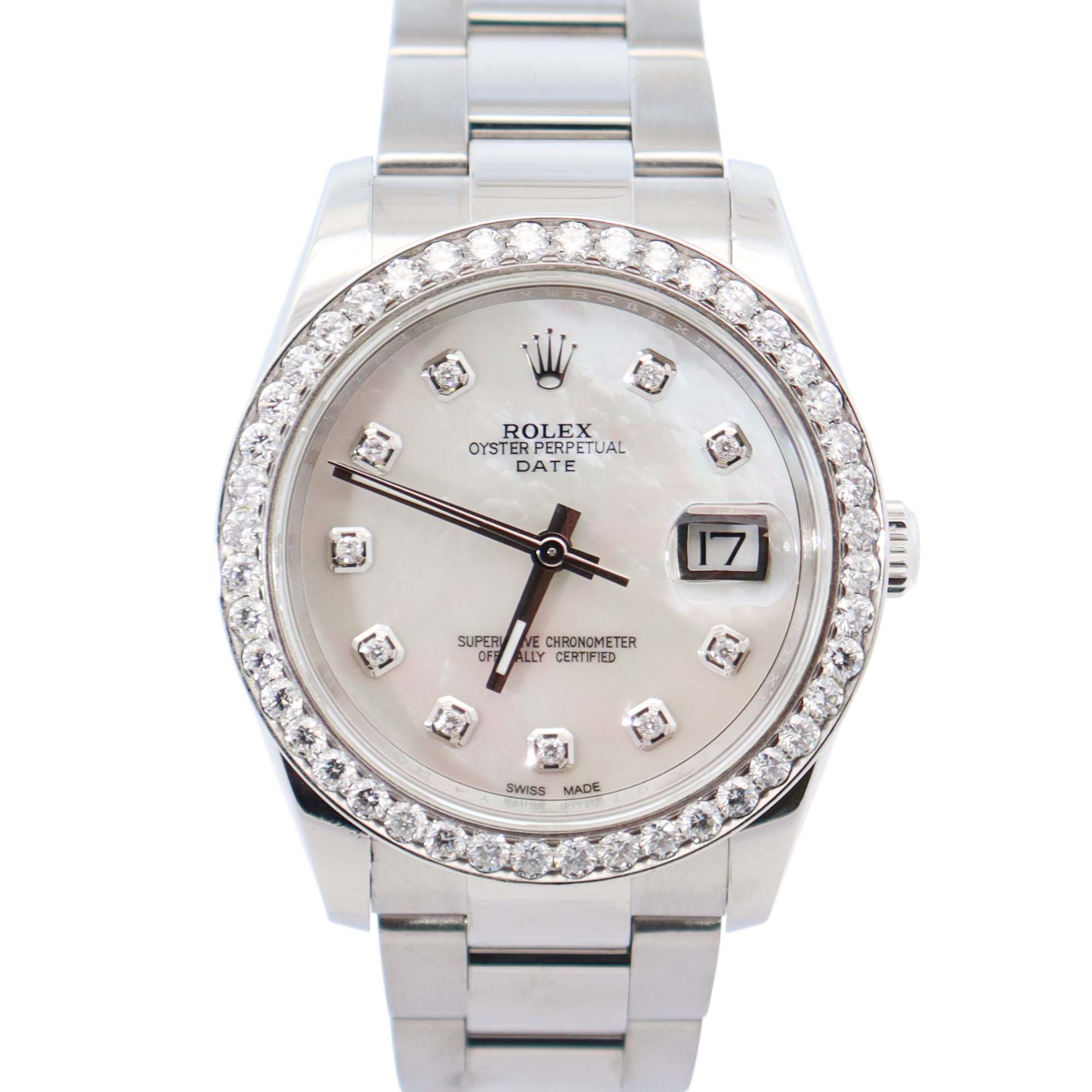 Rolex Oyster Perpetual 34mm MOP Dial Watch Ref# 115234 - Happy Jewelers Fine Jewelry Lifetime Warranty