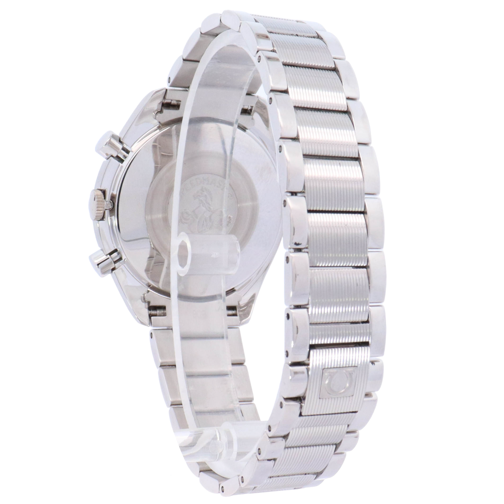 Omega Speedmaster 35.5mm Stainless Steel White MOP Chronograph Dial Watch Reference# 3515.71 - Happy Jewelers Fine Jewelry Lifetime Warranty