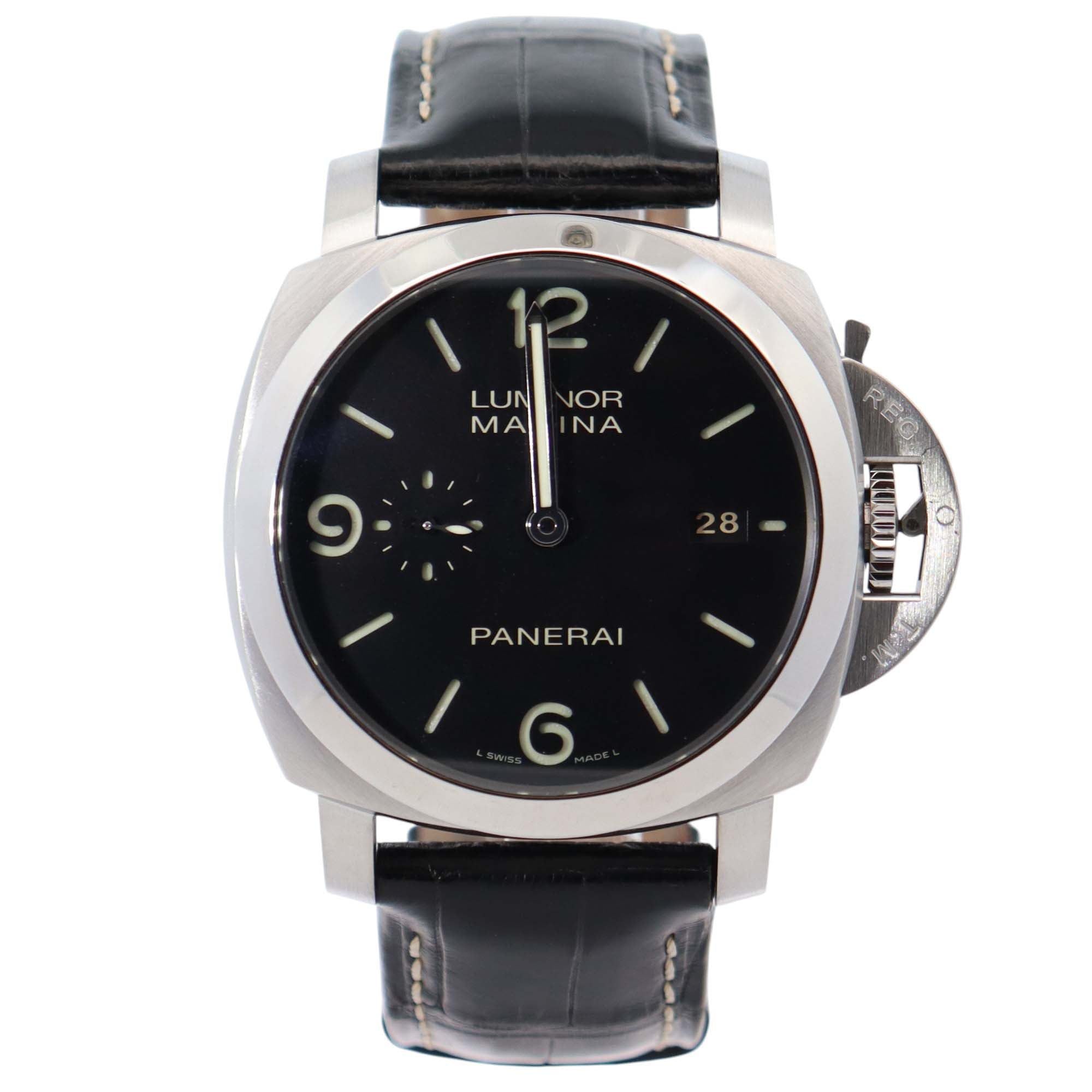 Panerai Luminor 44mm Black Dial Watch Ref# PAM00312 - Happy Jewelers Fine Jewelry Lifetime Warranty