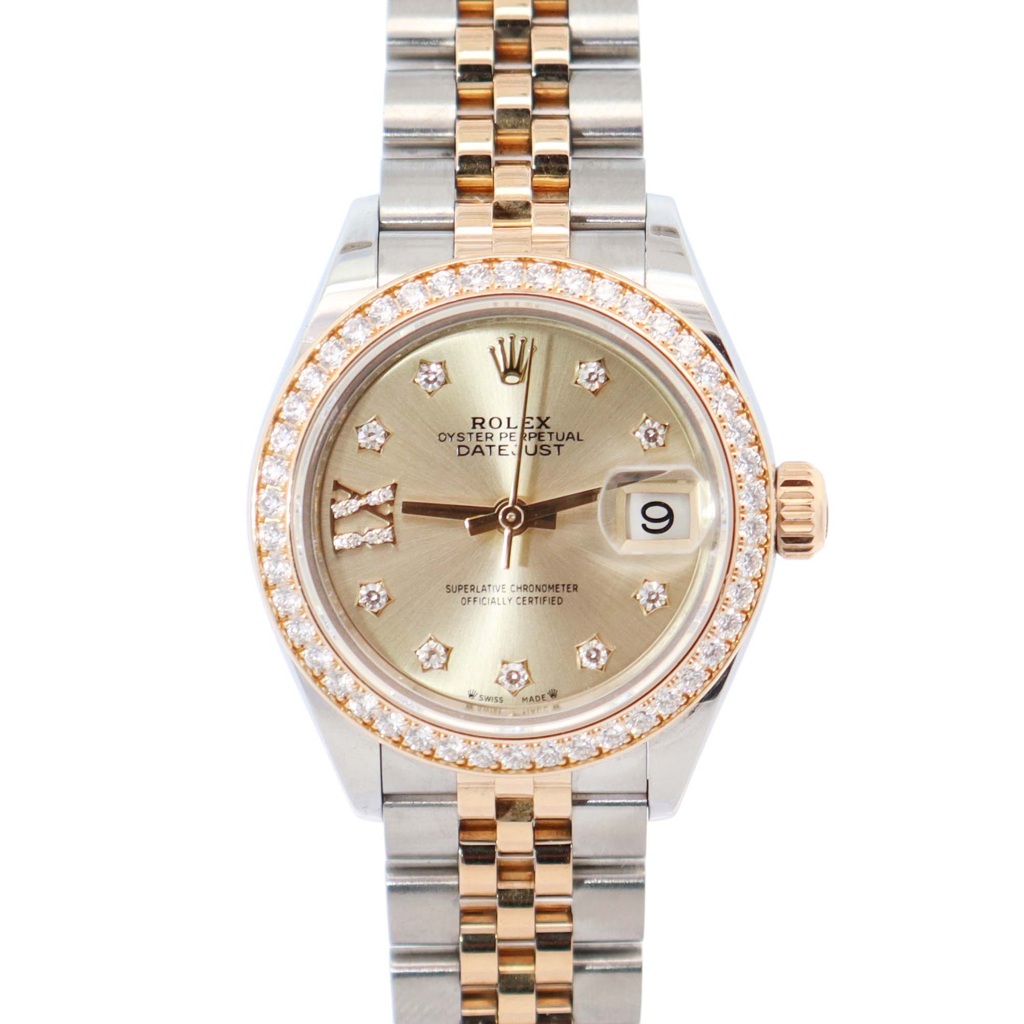 Rolex Datejust 28mm Champagne Dial Watch Ref# 279383RBR - Happy Jewelers Fine Jewelry Lifetime Warranty