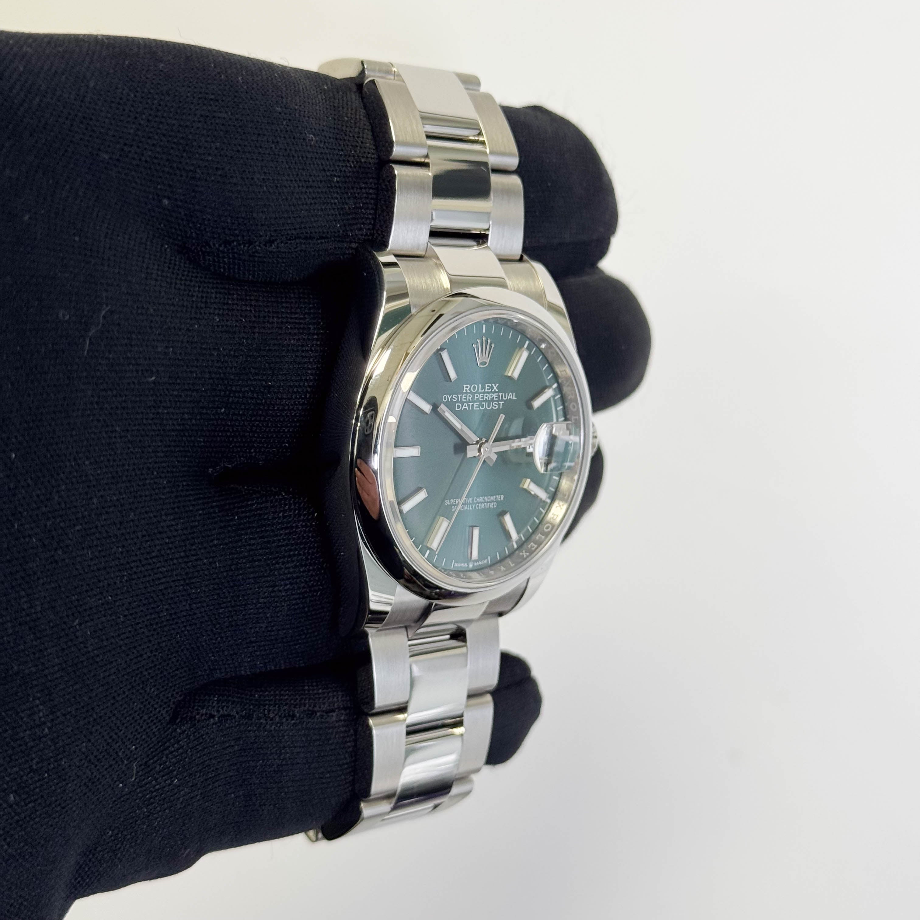 Rolex Datejust 36mm Green Dial Watch Ref# 126200 - Happy Jewelers Fine Jewelry Lifetime Warranty