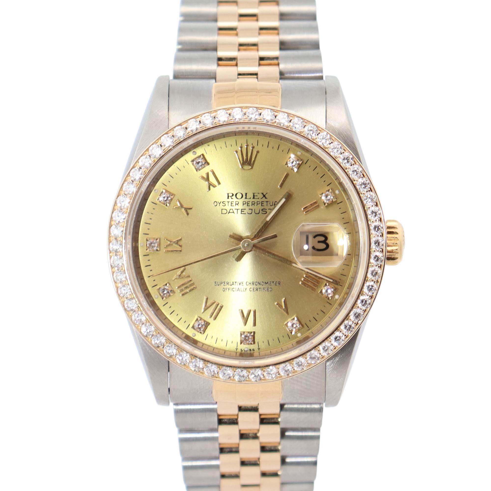 Rolex Datejust 36mm Champagne Dial Watch Ref# 16233 - Happy Jewelers Fine Jewelry Lifetime Warranty
