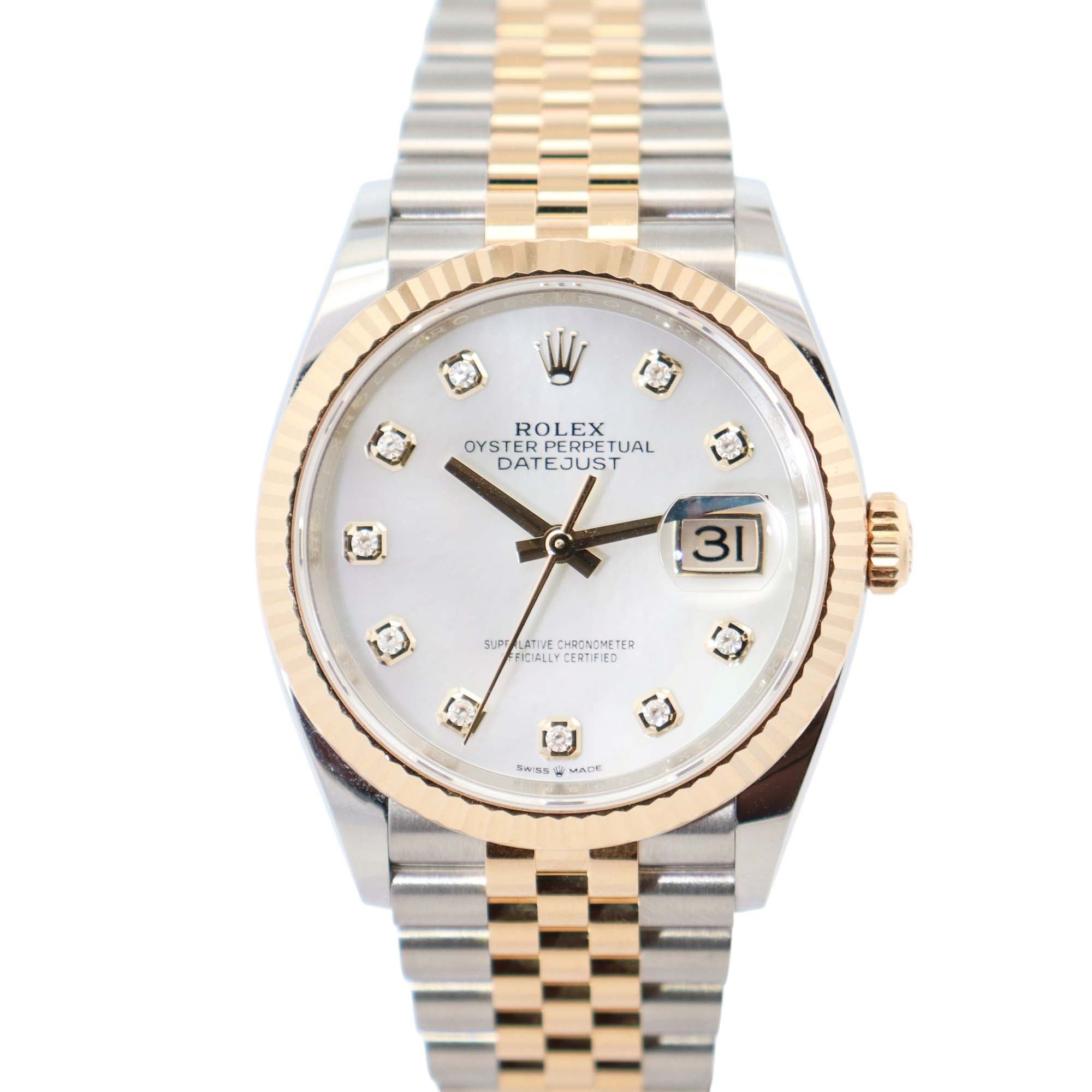 Rolex Datejust 36mm MOP Dial Watch Ref# 126233 - Happy Jewelers Fine Jewelry Lifetime Warranty