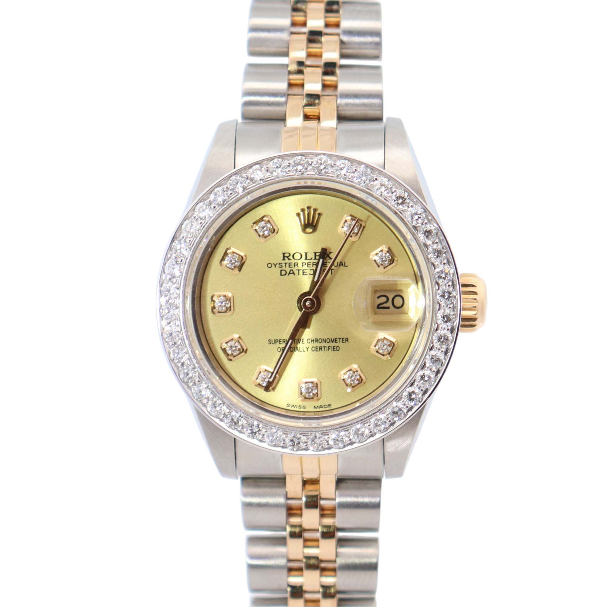 Rolex Datejust 26mm Champagne Dial Watch Ref# 69173 - Happy Jewelers Fine Jewelry Lifetime Warranty