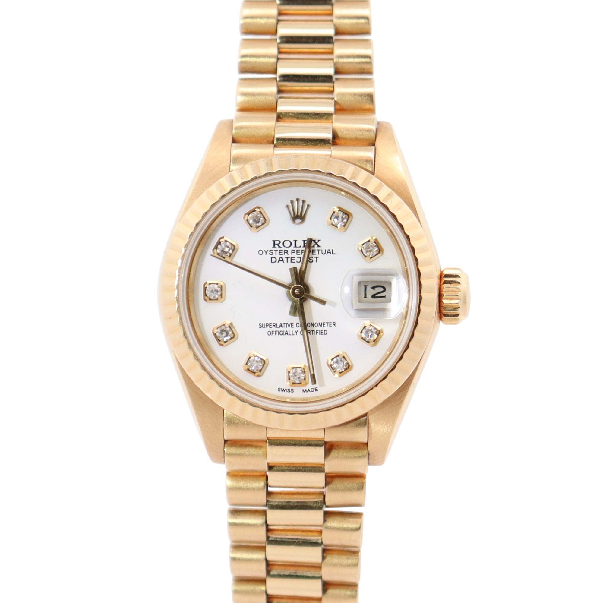 Rolex Datejust 26mm White Dial Watch Ref# 69178 - Happy Jewelers Fine Jewelry Lifetime Warranty